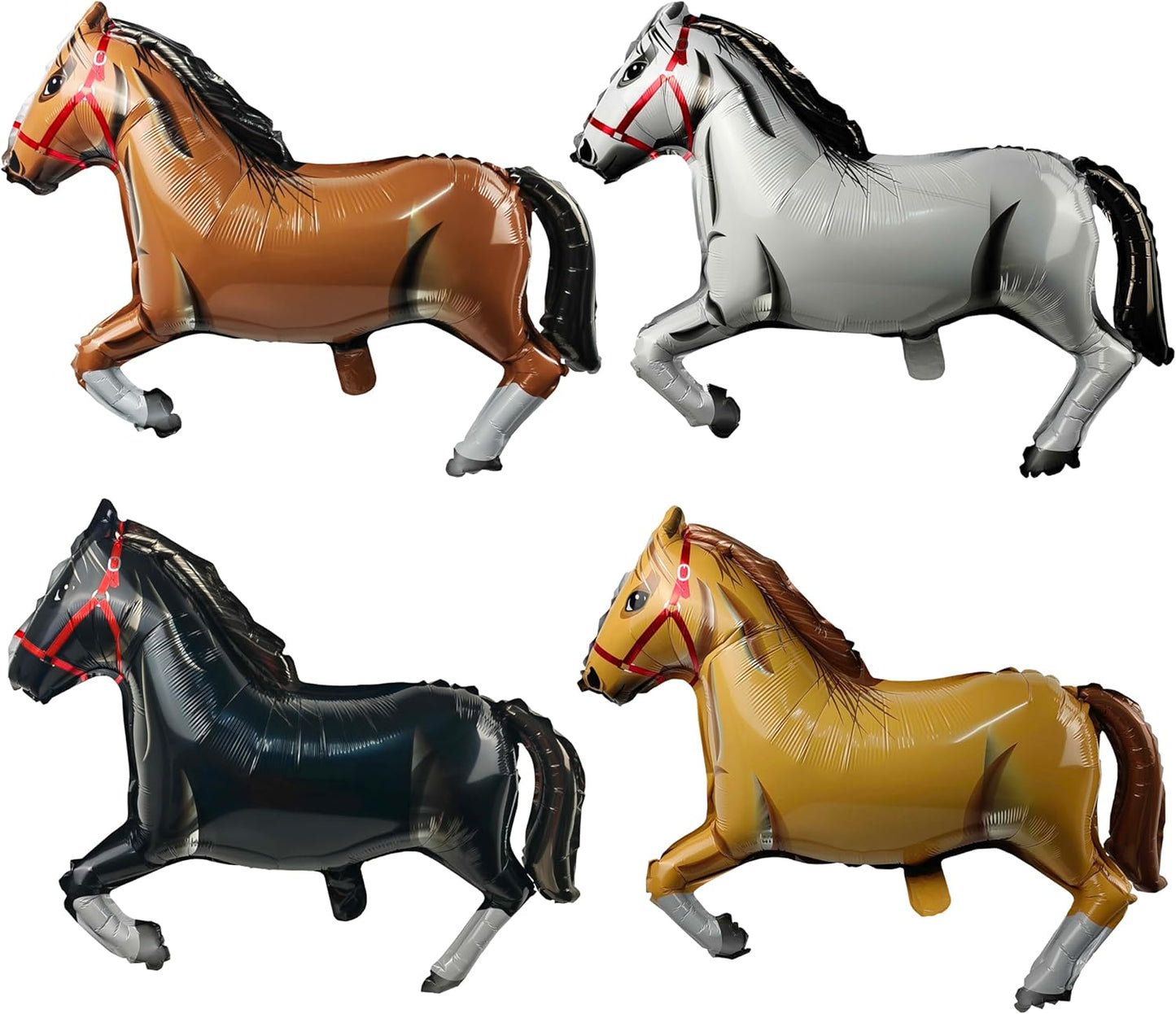 4PCS Giant Horse Balloon for Horse Themed Party Balloons gallant Horse Balloon Cowboy Birthday Party Decorations Supplies