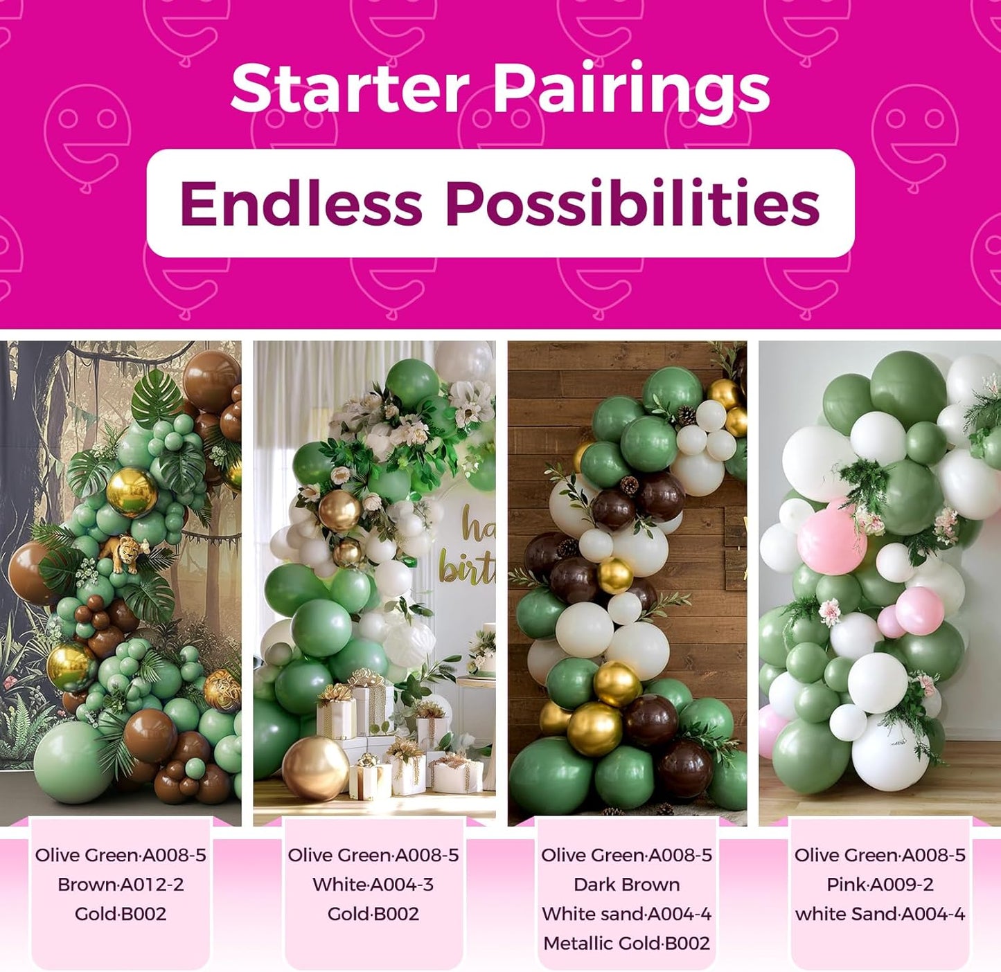 Bezente Sage Green Latex Party Balloons - 100 Pack 12 inch Round Helium Olive Green Balloons for Birthday Jungle Theme Safari Bridal Shower Wedding Party Decorations