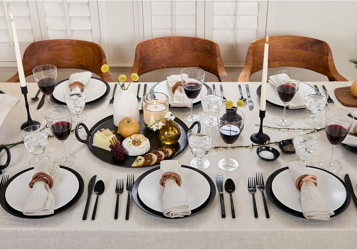 Solino Home Linen Light Natural Tablecloth 60 x 144 Inch - Classic Hemstitch, 100% Pure Linen Rectangular Tablecloth - Machine Washable Table Cloth for Fall, Autumn, Thanksgiving, Christmas, Holiday