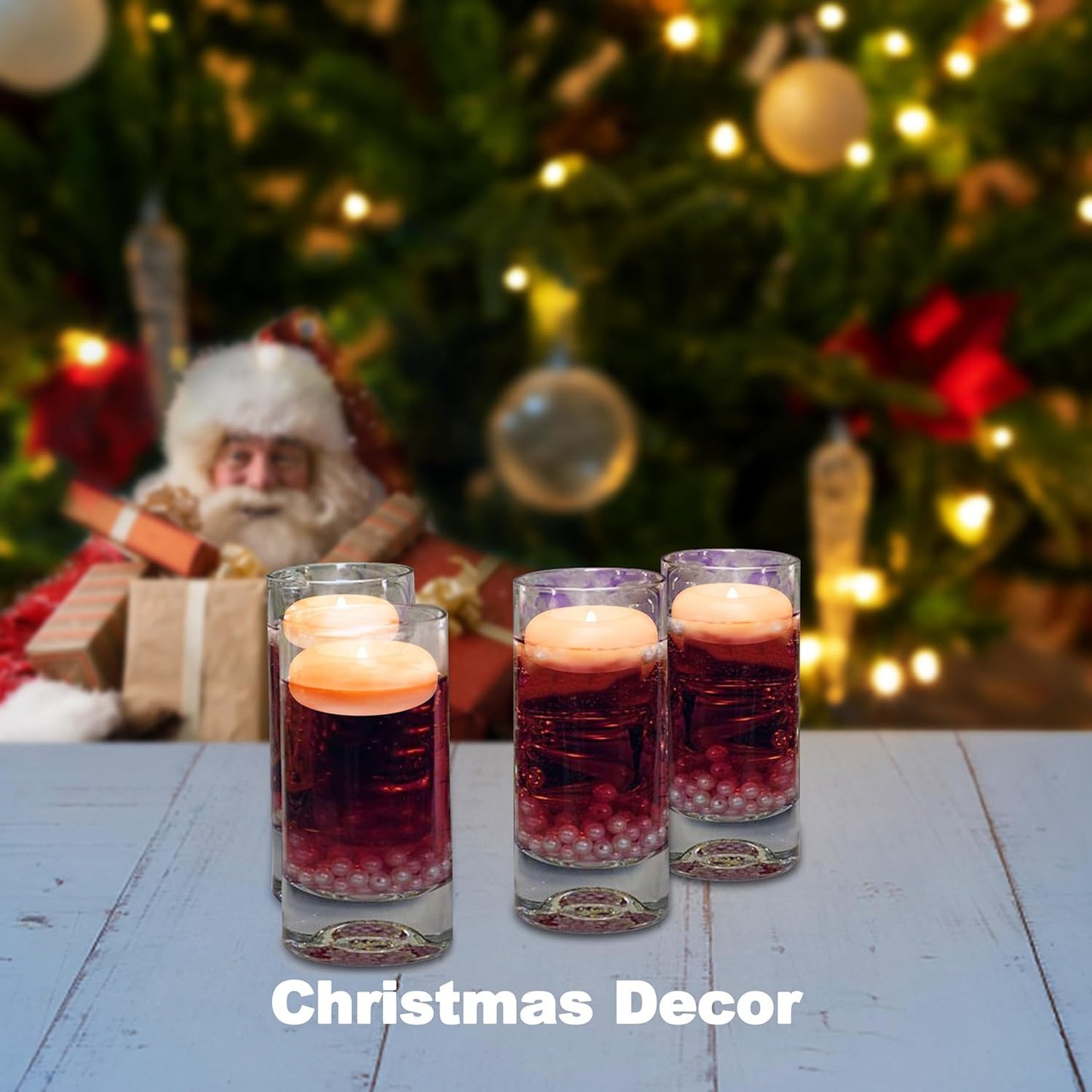 Aignis 24pcs Flameless LED Floating Candles, 120+ Hours Glow Time, 3 Inch Plastic Battery Operated Tealights, Cozy Warm White Light for Romantic Pool/Bathtub/Hot Bath/Wedding Centerpiece Decor