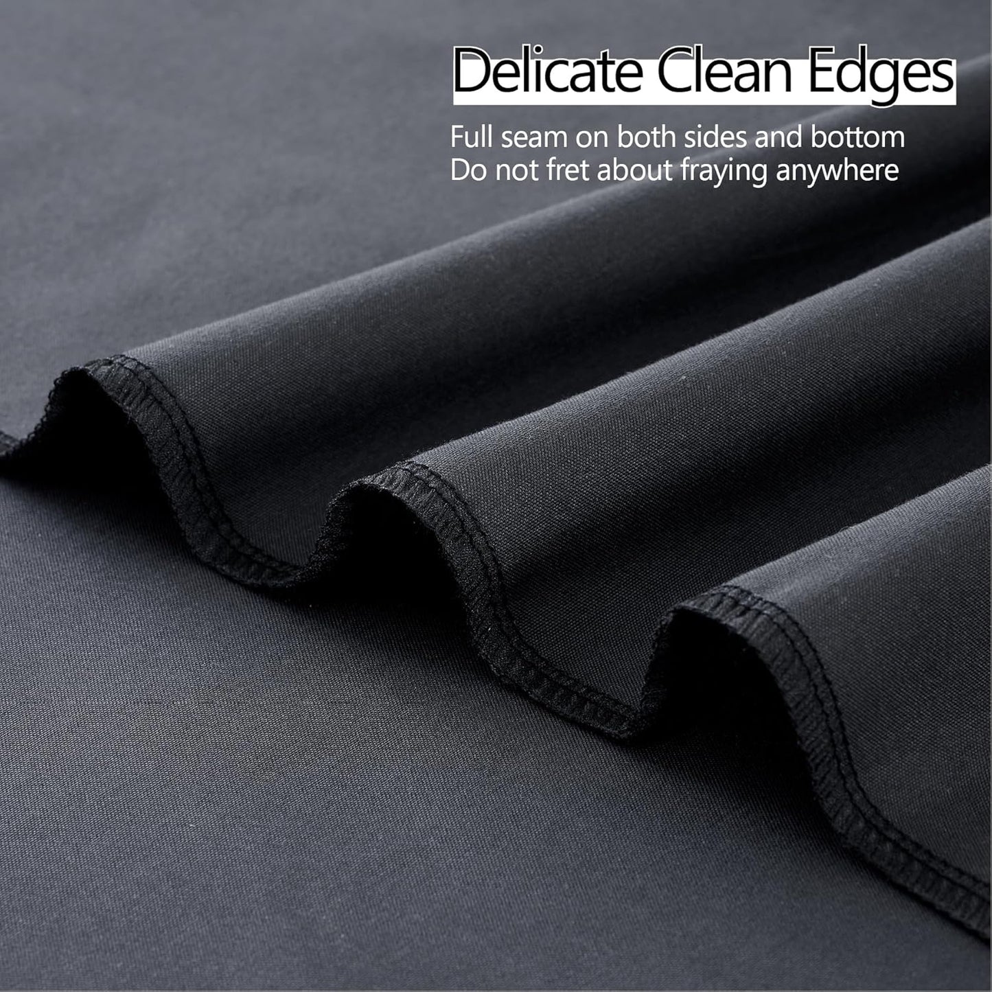 30ft x 10ft Thick Champagne Backdrop Curtains for Parties, 6 Panels 5ft x 10ft Non See Through Black Polyester Wedding Drapes Photo Backdrop for Birthday Party Graudation Photography Home Decor