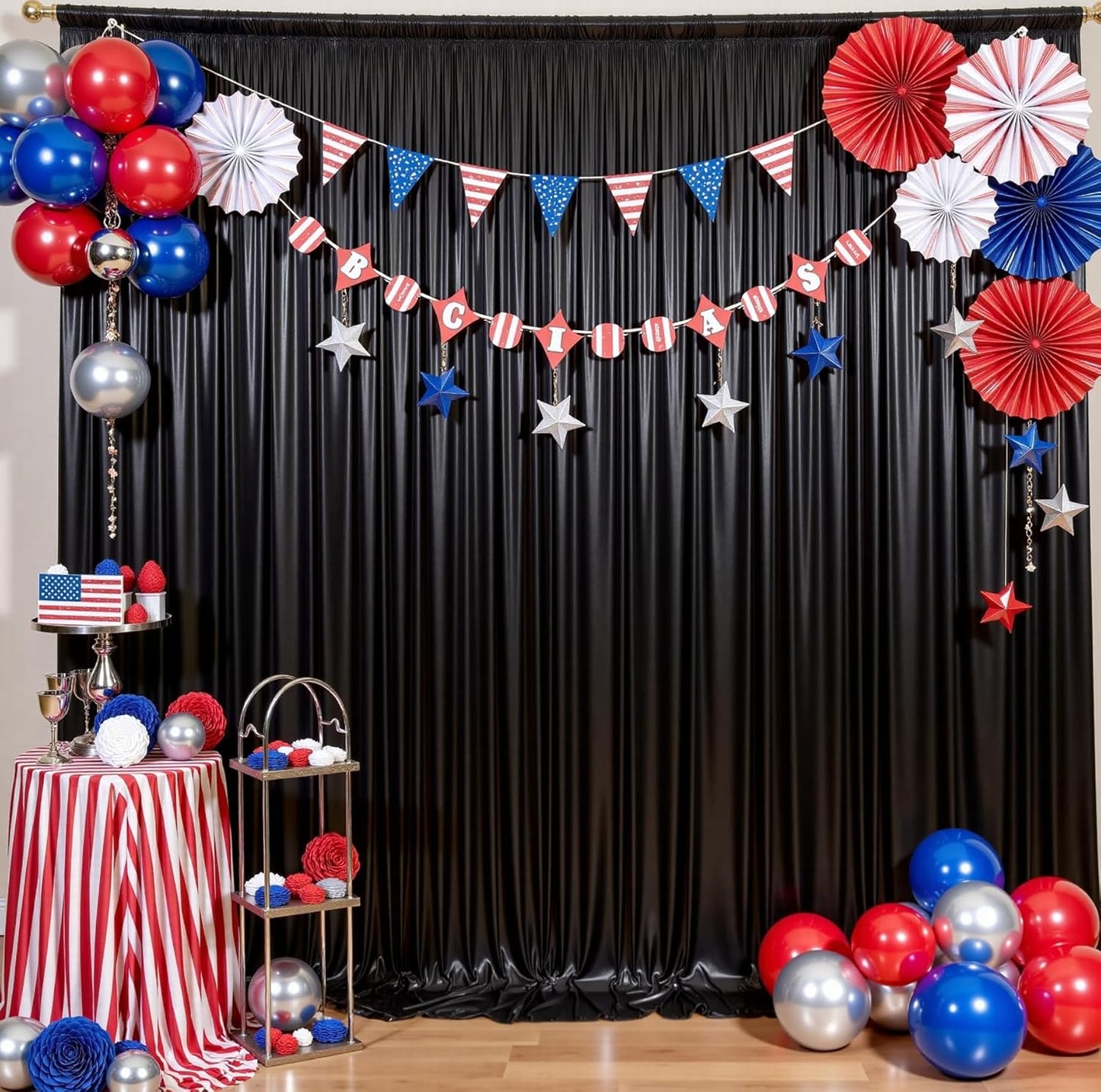 10ftx10ft Black Sequin Backdrop Curtain for Parties, Wrinkle Free Thick Glitter Sparkle Photo Backdrop Drapes 2 Panels 5x10FT Shimmer Back Drop Cloth for Wedding Birthday Halloween Background