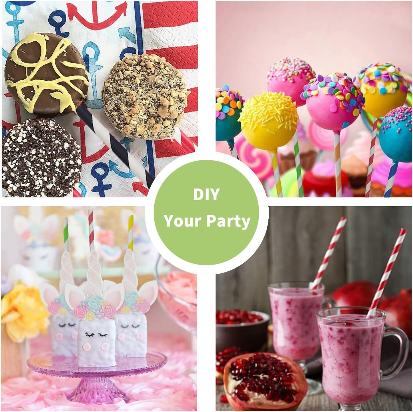 Bright Red And White Stripes Paper Drinking Straws, Biodegradable Food Grade Red Striped Barber Paper Straw For Daily Use Drinking, Coca Cola Straws (Pack of 100)