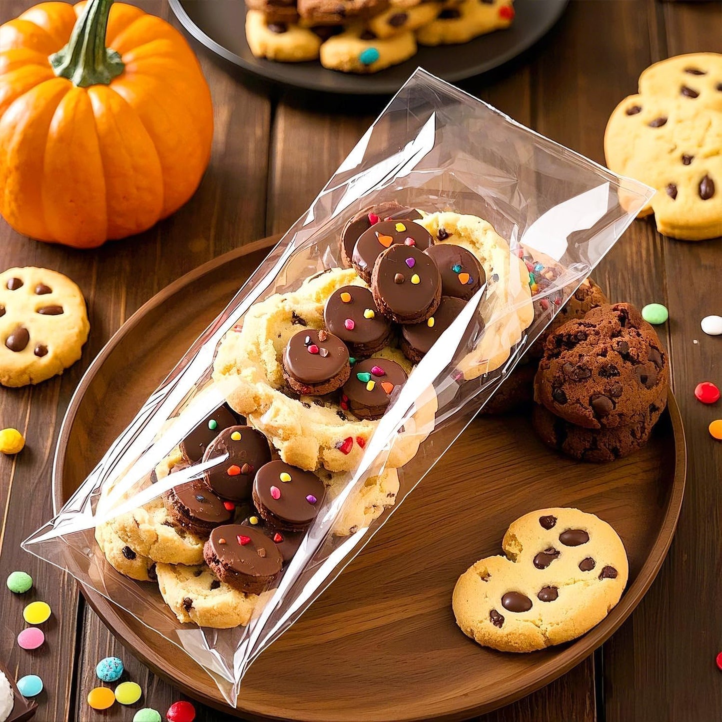 PigPotParty 4''x 9" Clear Plastic Cellophane Gift Wrap Bags, 100 Pcs Small Self Sealing Cookie Bags for Gift, Party favor, Candy, Treat, Goodies, Snack, Self Adhesive Resealable