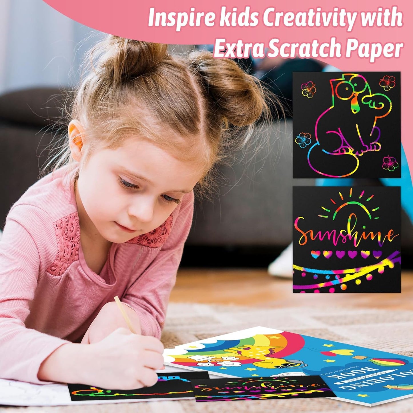 Stocking Stuffers, Art Supplies, Arts and Crafts for Kids Ages 8-12, Teens Girls Christmas Gifts, 251-Pack Art Set Case with Trifold Easel, Sketch Pads, Gifts for 5-12 Year Old Girl