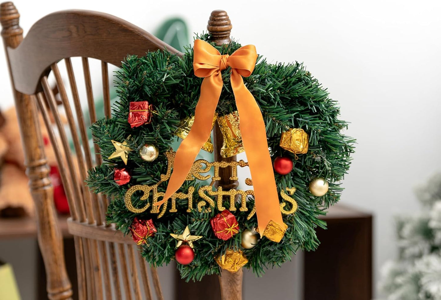 Orange Satin Ribbon Double-Faced Wired Ribbons for Gift Wrapping Flower Bouquet Bows Wedding Invitation Christmas Decor Crafts 1-1/2 Inch 10 Yards