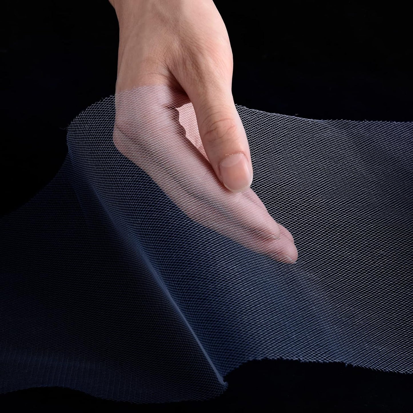 Tulle Fabric Roll, 6” by 200 Yards (600FT) Tulle Organza Fabric Spool for DIY Tutu Skirt Baby Shower Decor Wedding Backdrop Crafts Birthday Party Supplies(Navy Blue)