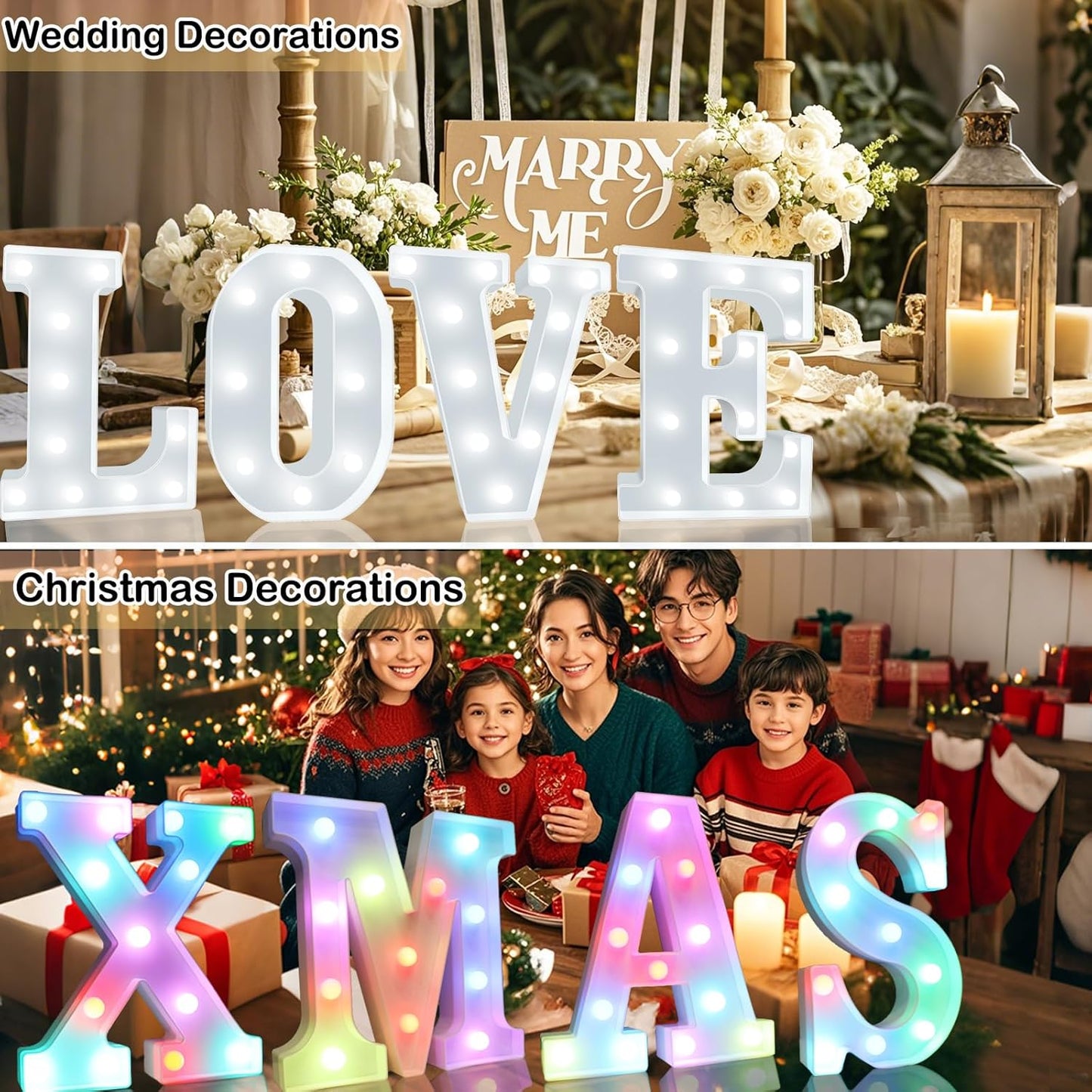 Light Up Colorful LED Marquee Letter lights, 18 Colors Changing Alphabet Letters Sign with Remote Timer for Night Light Girls Bedroom Wedding Birthday Party Lamp Christmas Home Bar Decor- Colorful B