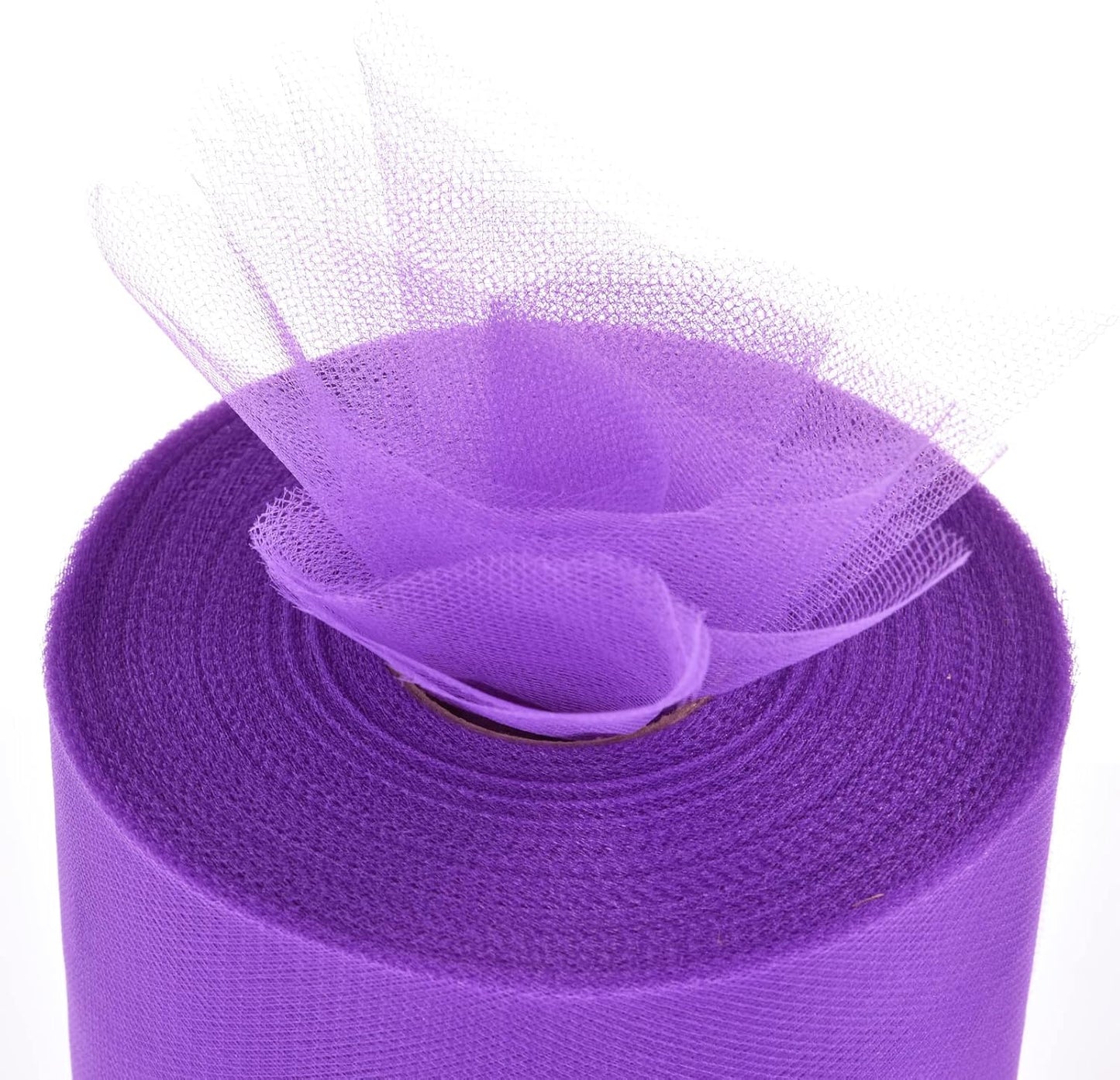 Tulle Rolls 6” by 100 Yards (300 feet) Tulle Roll Spool Fabric for DIY Tutu Skirts Wedding Baby Shower Crafts Decorations Party Supplies(Dark Purple)