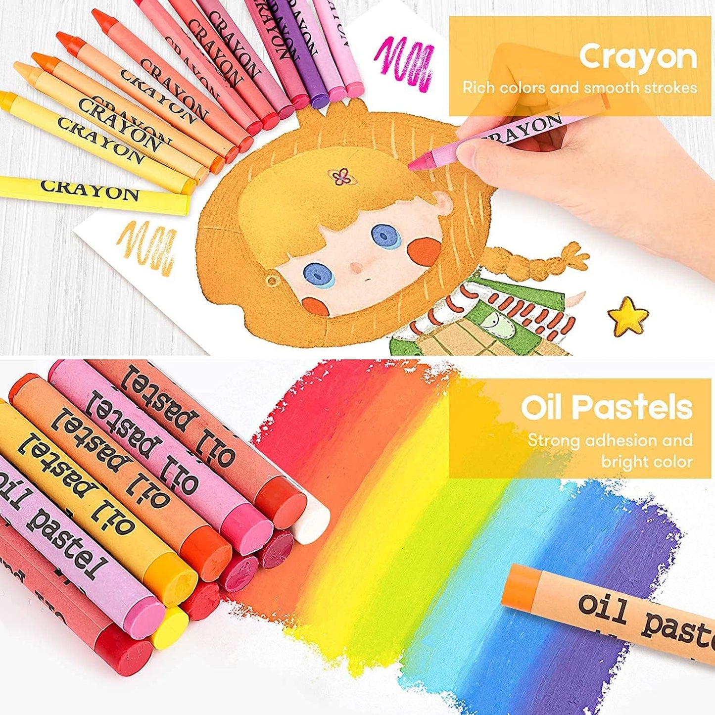 Art Case Coloring Set - (251ct), Art Kit for Kids, Toys for Girls & Boys, Art Supplies Set, Gift for Kids with Trifold Easel, Scratch Paper, Sketching/Coloring Book, Crayons Pencils