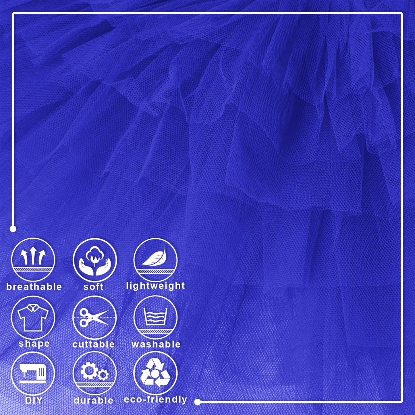 Royal Blue Tulle Fabric Roll 6 Inch X 300 FT (100 Yards) Matte Tulle Ribbon Netting Mesh Spool for DIY Tutu Skirt Wedding Bow Gift Wrapping Baby Shower Christmas Party Halloween Decorations