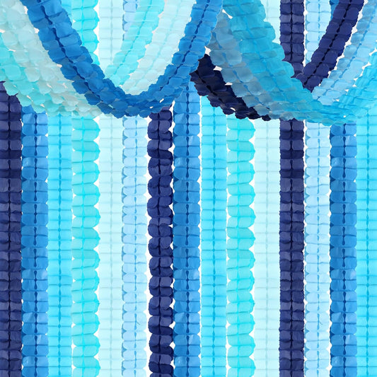 Baby-Royal Navy-Blue Party-Decorations Streamers Garland - 12pcs Boy Birthday Frozen Ocean Shower 4-Leaf Paper Clover Streamer, Bachelorette Bridal Wedding Engagement Banners Decor Ouruola