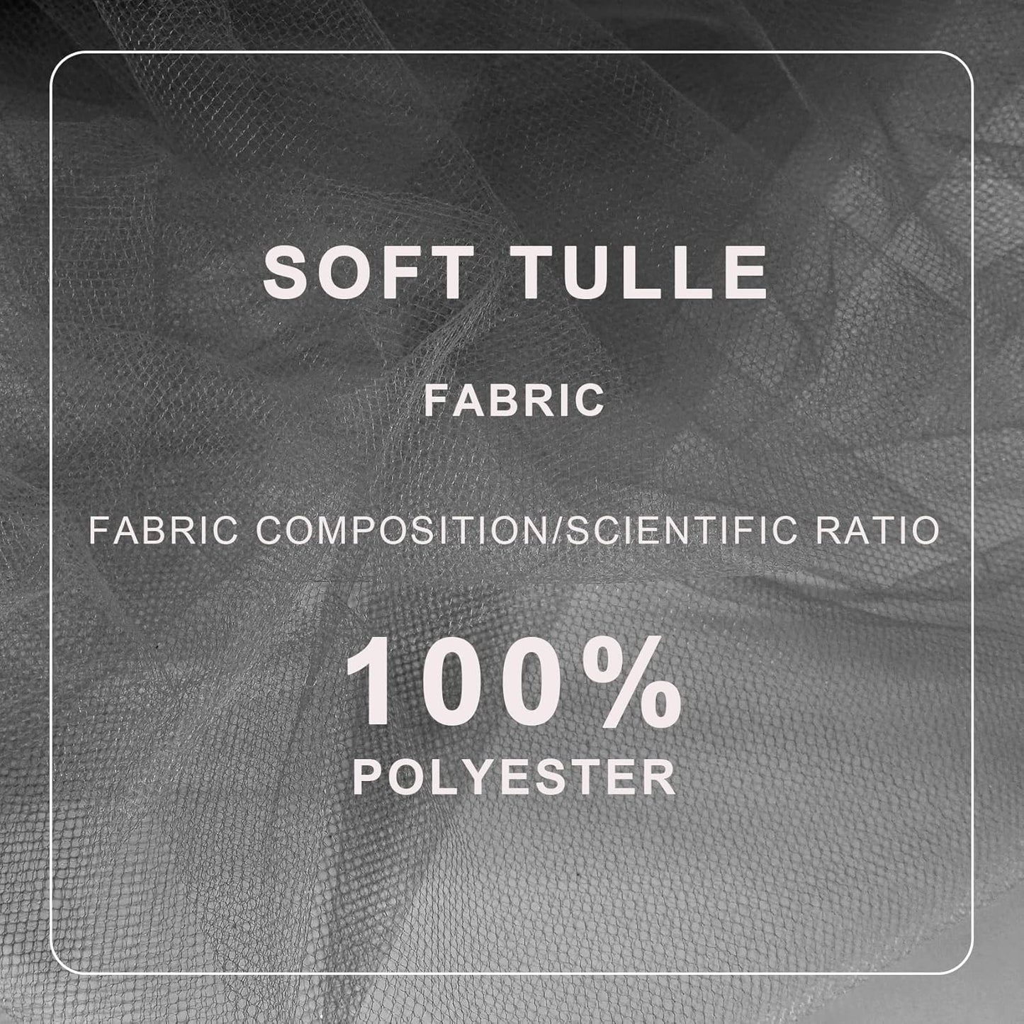 Black Tulle Fabric Roll Spool Bolt (54 Inch by 40 Yards) Large Tulle Wedding Party Decoration, Tutu Skirt, Table Runner, Gift Wrapping, Bridal Shower, Soft & Drape (Black)