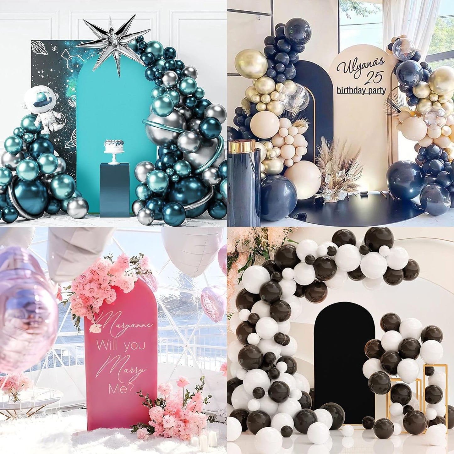 Wedding Arch Cover 4FT 5FT 6FT Arch Backdrop Cover Spandex Fitted Arch Cover for Round Top Chiara Backdrop Stand Covers for Wedding Birthday Party Baby Shower Banquet Ceremony Decoration