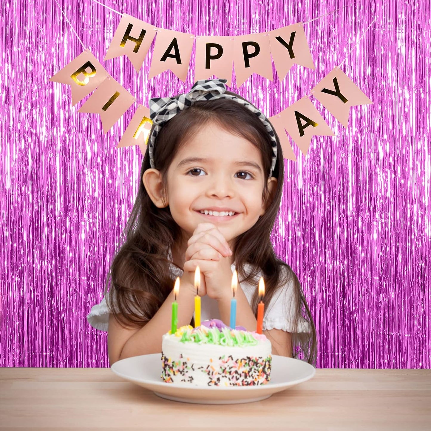 10 Pack Foil Curtain Backdrop Metallic Tinsel Foil Fringe Curtains Photo Booth Props for Birthday Wedding Engagement Baby Shower Bachelorette Christmas Holiday Celebration Party Decorations