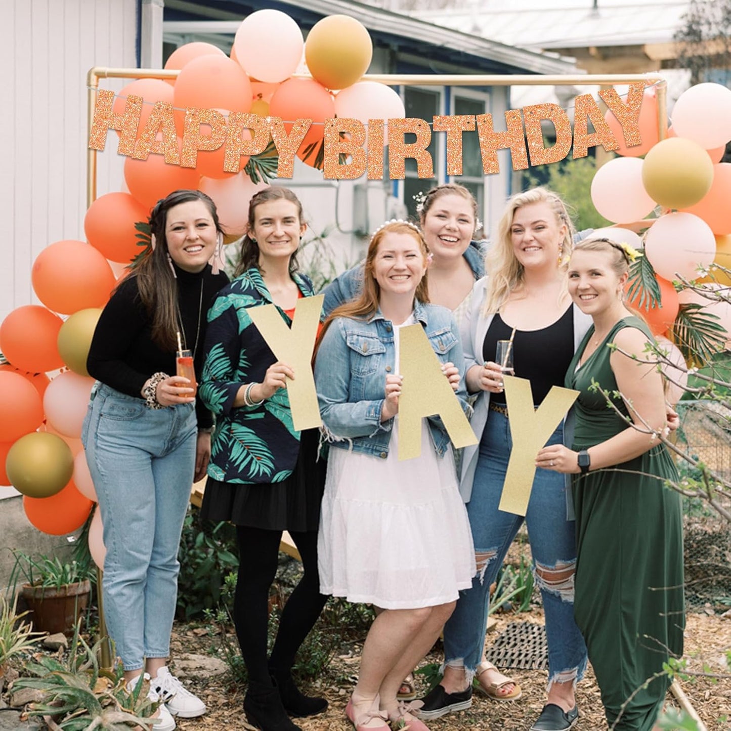 BEISHIDA 116 PCS Glitter Color Orange DIY Letter Banner Kit Make Your Own Banner，Including 111 Letters and Numbers 3 Rope and 6 Threading Device,Customized for Birthday Halloween Wedding Party Decor