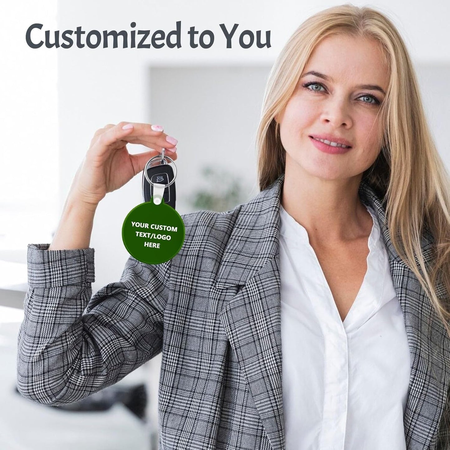 Custom Round Soft Keychains 400 Pack, Personalized Logo, Text Bulk - Perfect for Tradeshows, Party Favors, Events - Customizable Key Tags