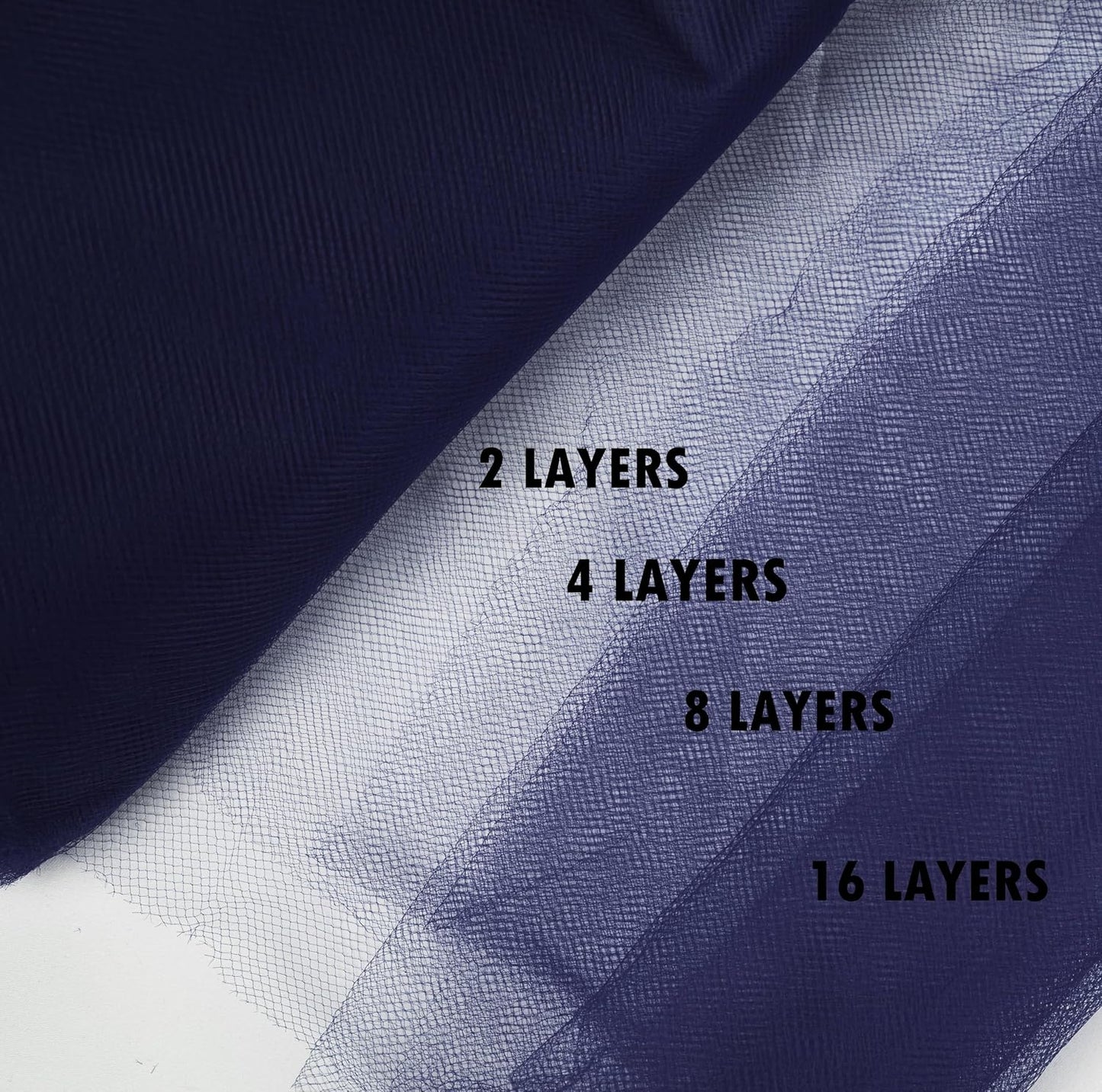 Craft And Party, Navy Blue Fabric Tulle Roll 54 Inch by 40 Yards (120 ft) Fabric Tulle Bolt for DIY Tutu Skirt, Wedding and Decoration (Navy Blue)