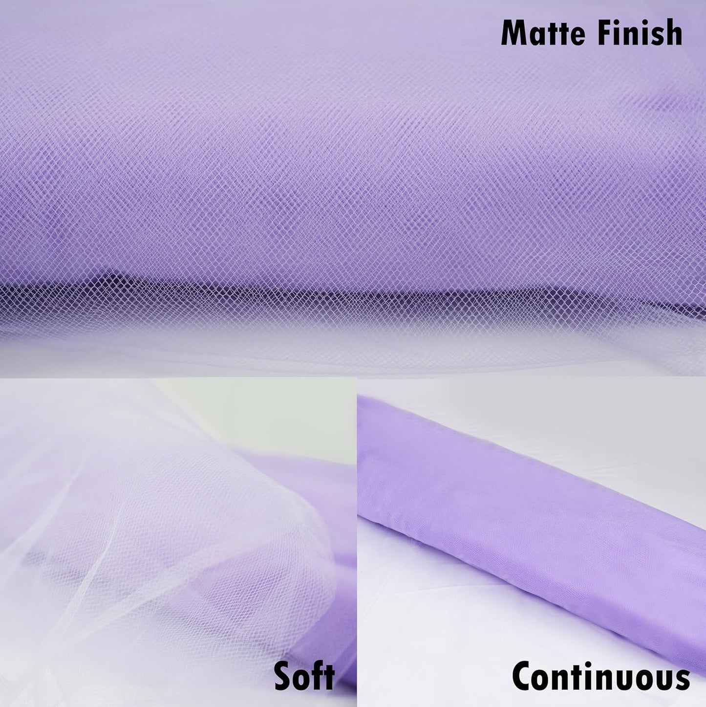 Craft And Party, Lavender Fabric Tulle Roll 54 Inch by 40 Yards (120 ft) Fabric Tulle Bolt for DIY Tutu Skirt, Wedding and Decoration (Lavender)