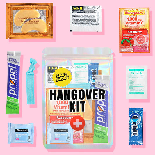 12 Pre-Filled Hangover Kits for Bachelorette Party Favors, 21st Birthday Gifts for her, Bridesmaid Gifts & Girls' Trips | Bulk Hangover Kit Bags & Supplies for Parties & Events (12 Premium Packs)