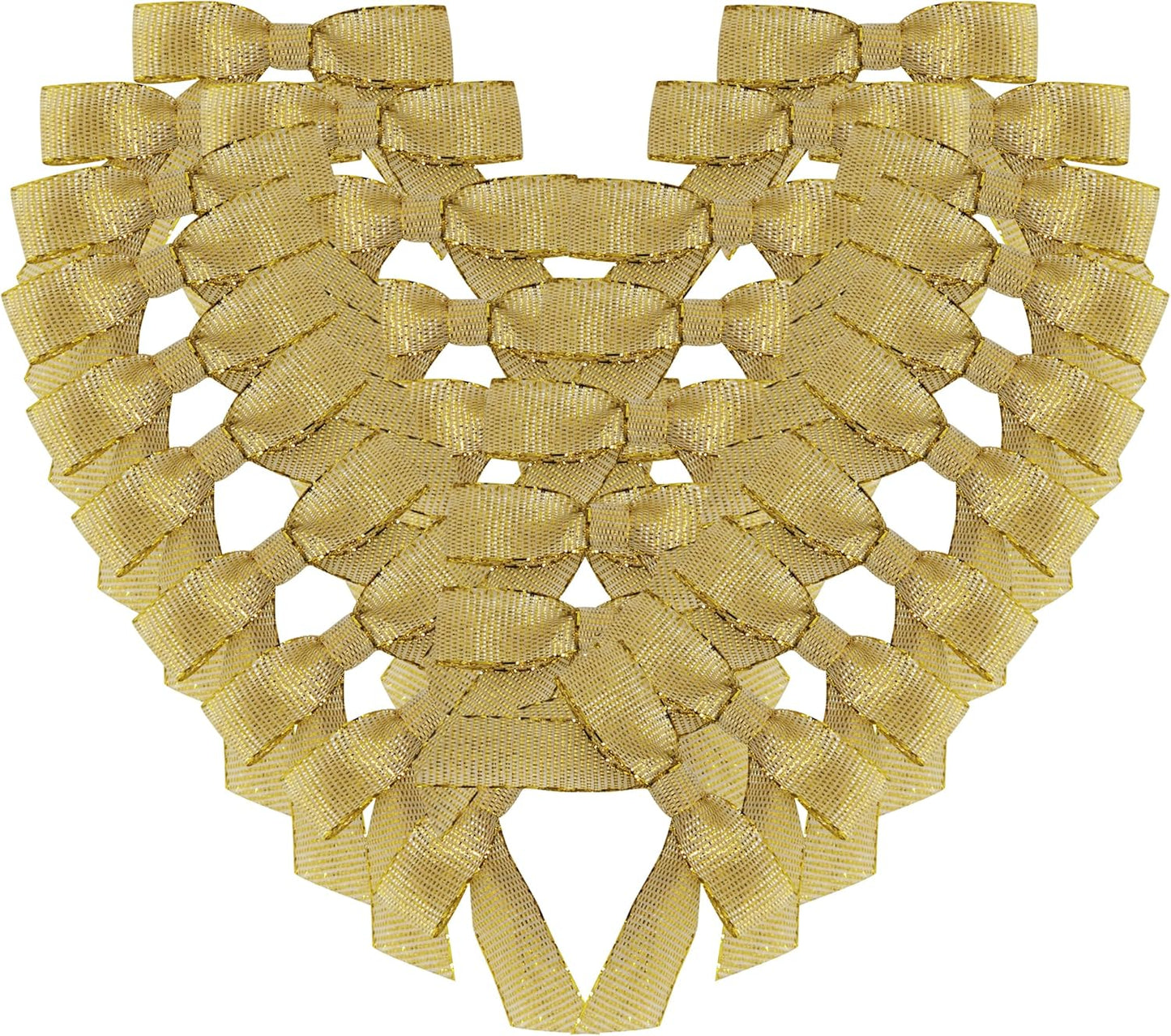 50pcs/pak 1-1/2" Mini Metallic Gold Ribbon Bows Without Twist Ties for Crafts Candy Packing Decor Christmas Halloweeen Decoration (W.Gold)