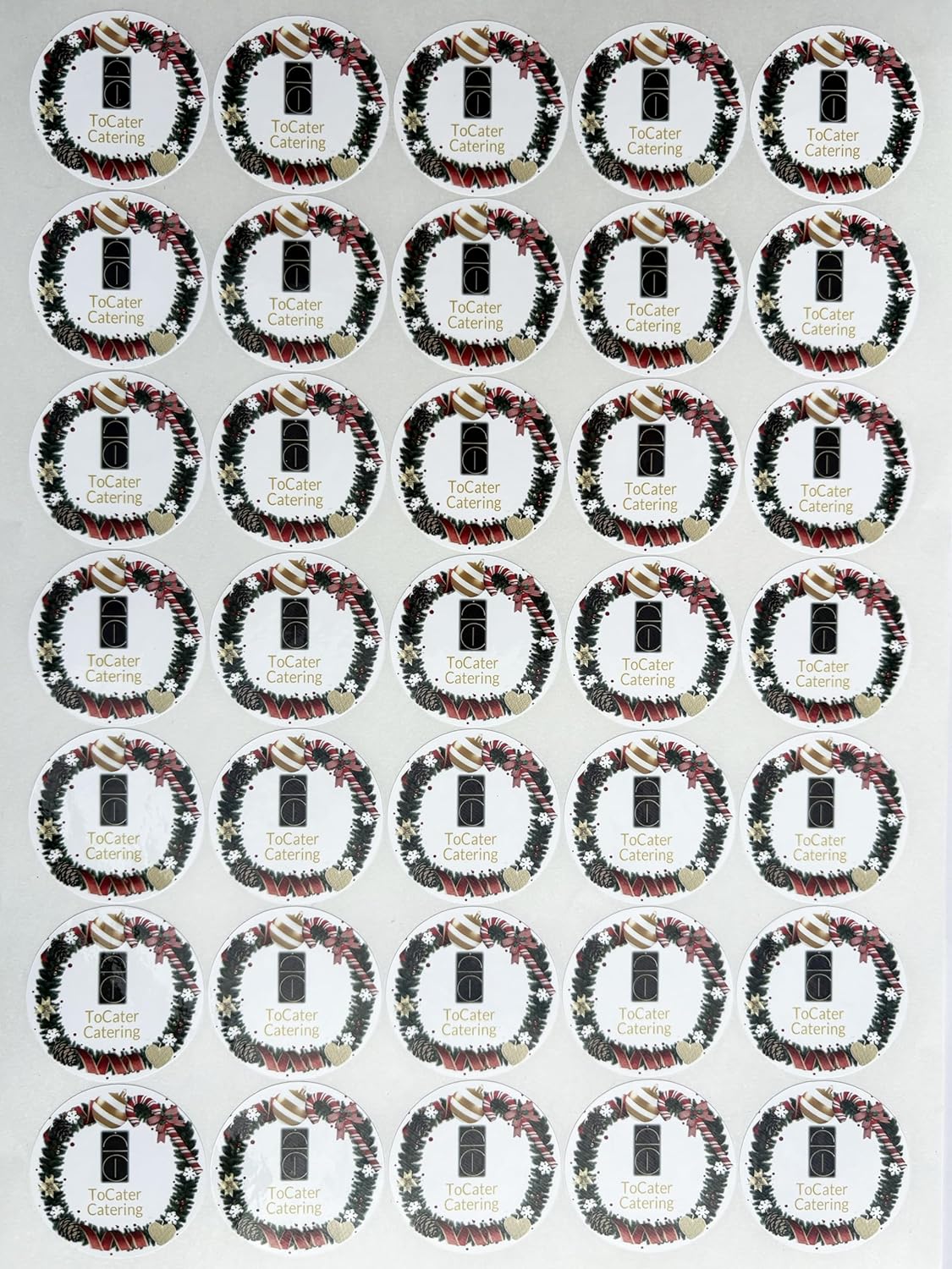 Premium Custom Stickers Labels - Personalized Stickers for Businesses Logo and Name. Birthday Pets and Label Product Boxes Wedding Favors Waterproof Labels (Wreath 3, 3.5 inch)