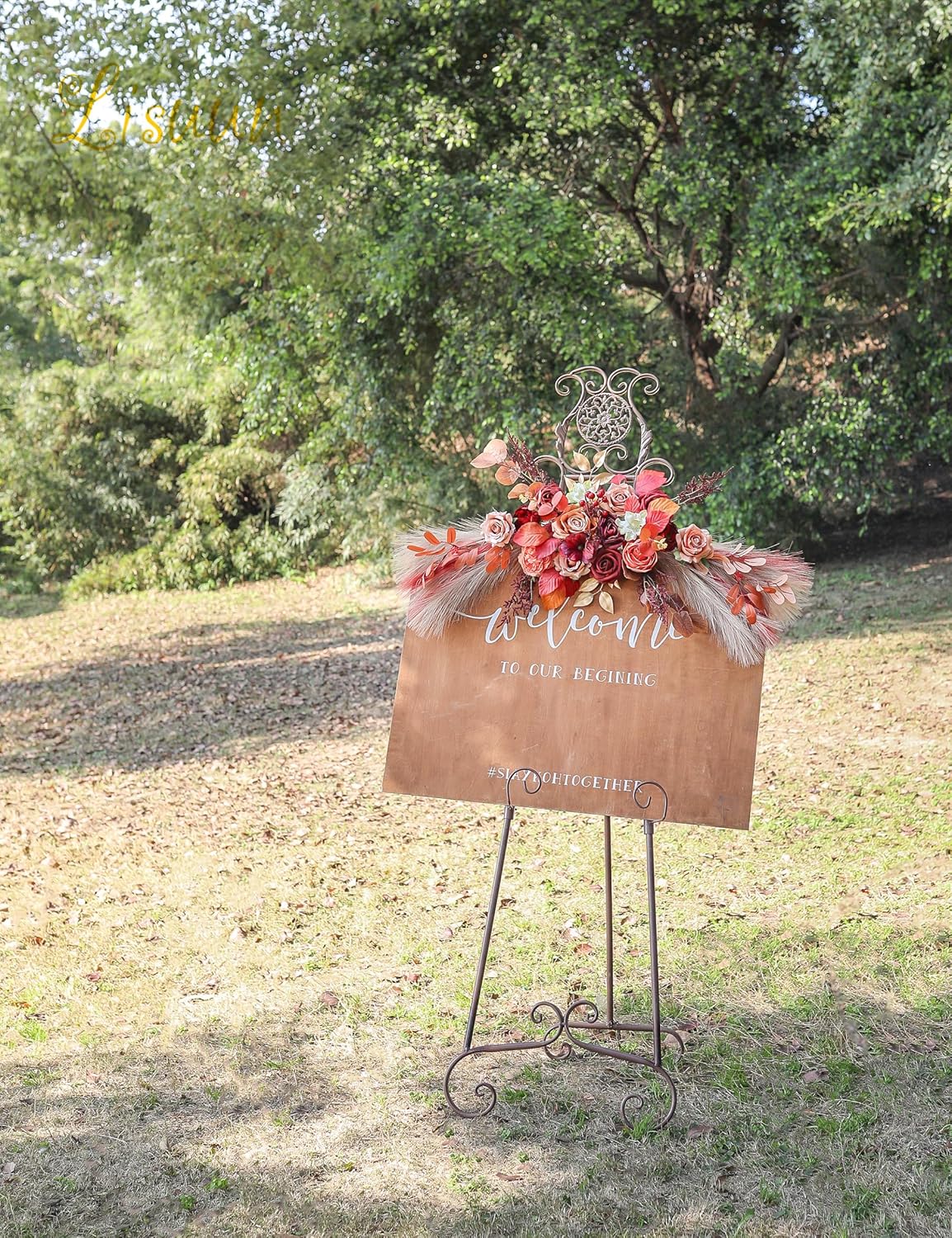 Wedding Arch Flowers, Artificial Flowers for Decoration, Large Flower Swag for Boho Styles Wedding Ceremony Floral Decor - Pack of 2