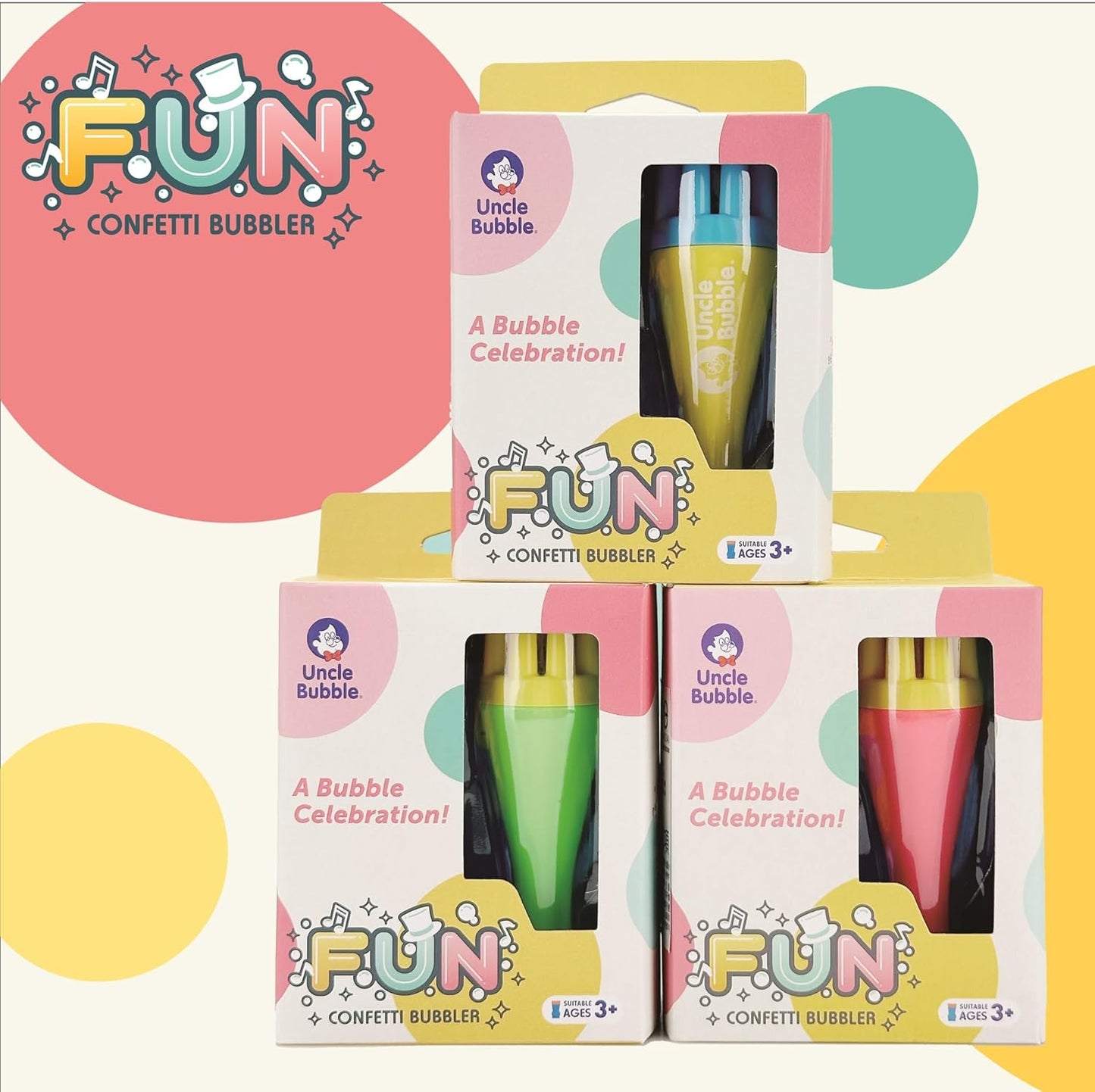 Uncle Bubble Blower for Kids and Toddlers, Uncle Bubble Mini Bubble Blower Makes Thousands of Bubbles Ease, Durable Outdoor Toy