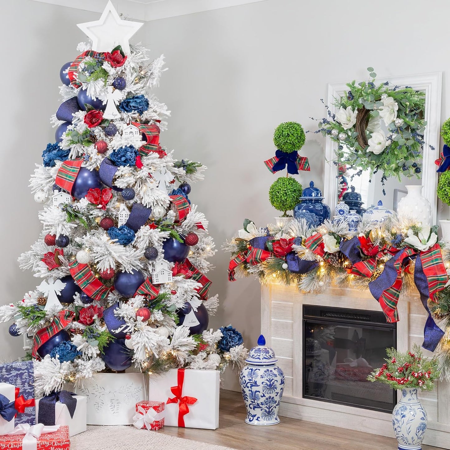 AuldHome Mercury Glass Finial Ornaments (Set of 12, Silver White, Small); Distressed Metal Antique Style Christmas Tree Decorations; 1.3 to 2-Inch Size