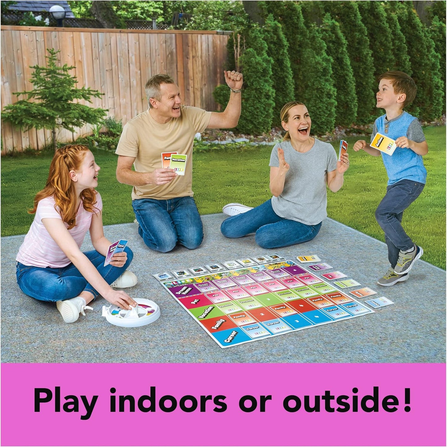 The Game of Life, Giant Edition Family Board Game Indoor/Outdoor Fun Game with Big Oversized Gameboard Cards Spinner, for Adults and Kids Ages 8 and up
