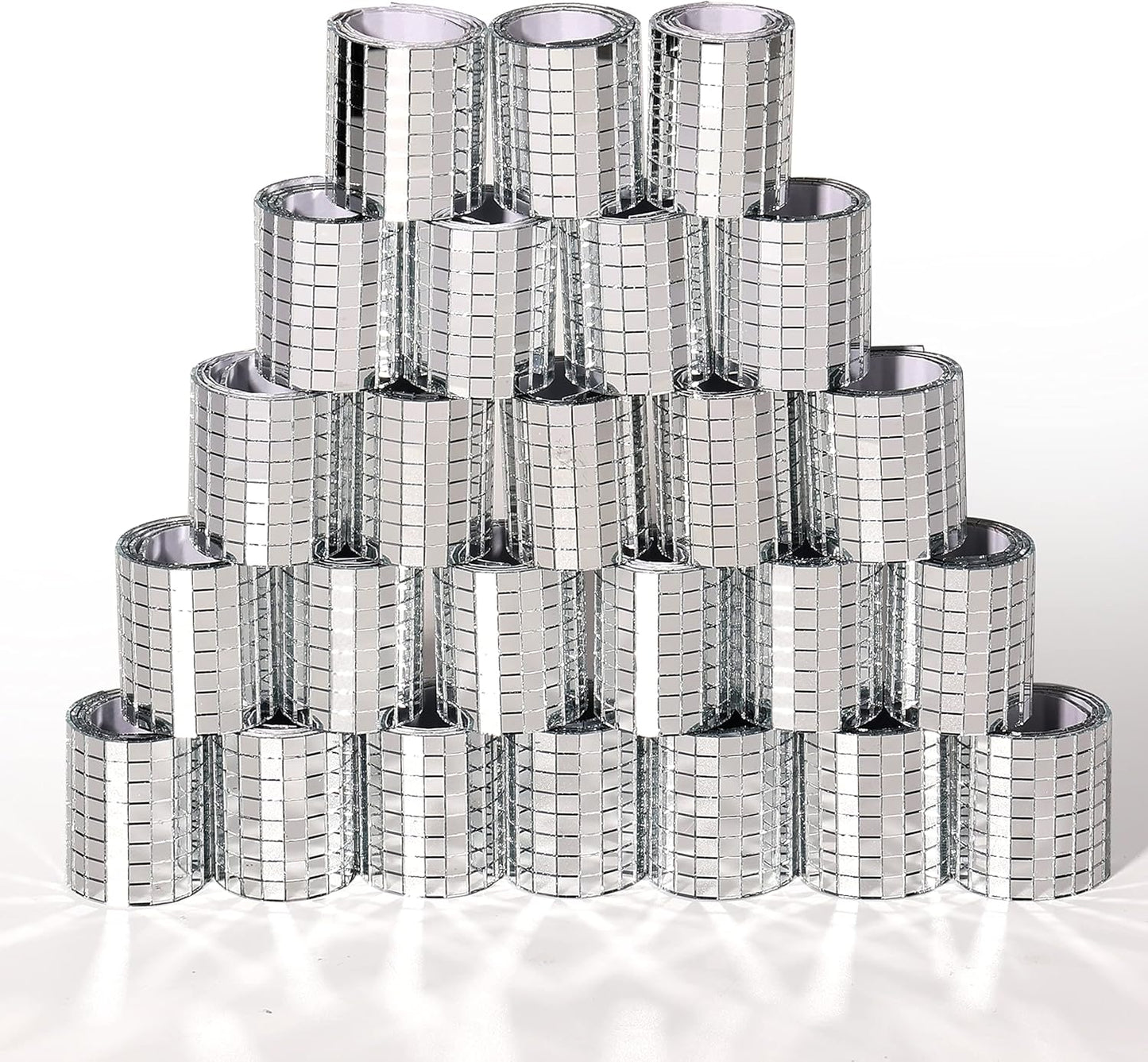 PP OPOUNT Disco Ball Tiles - 11800 Pcs, 5 x 5 mm Self-Adhesive, Mirror Tiles for Crafts & Art Collage, DIY Disco Balls, Indoor/Outdoor Decoration