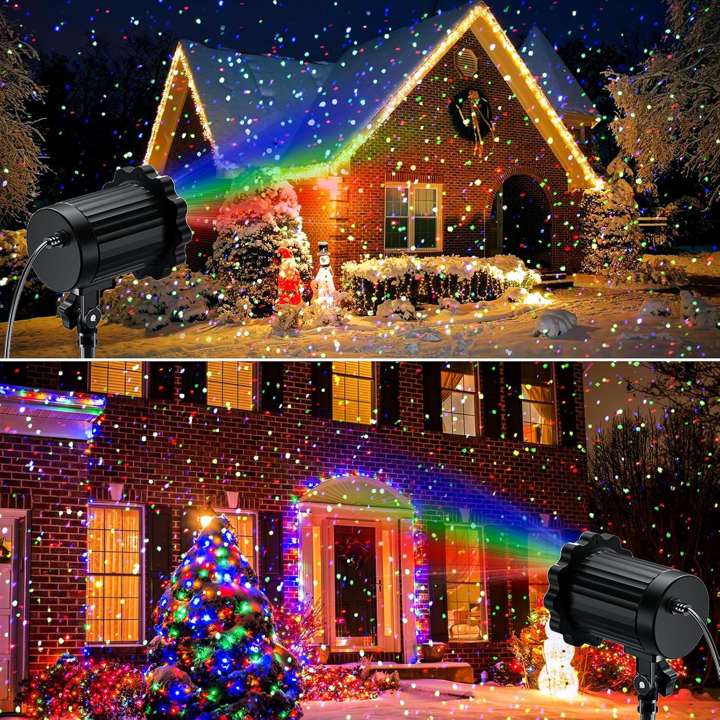 Christmas Projector Lights Outdoor, Garden Light Projector with Timer, Firefly Lights, IP65 Waterproof, Holiday Decoration for Halloween, Christmas, Home, Party, Garden Decor