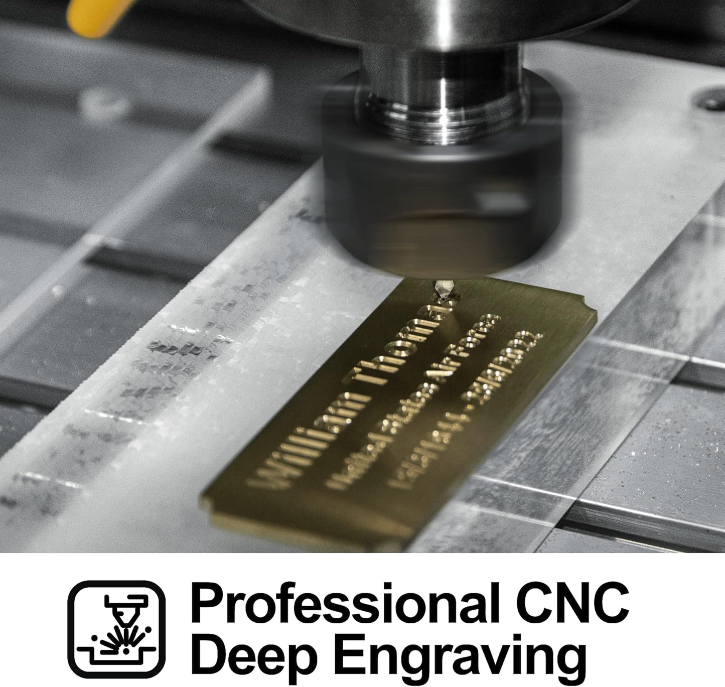 Personalized Name Plates, Deep Engraved Plaque, Brass Trophy Plates Engraved, Custom Name Plate with Adhesive Backing or Screws, 3" W x 1.2" H