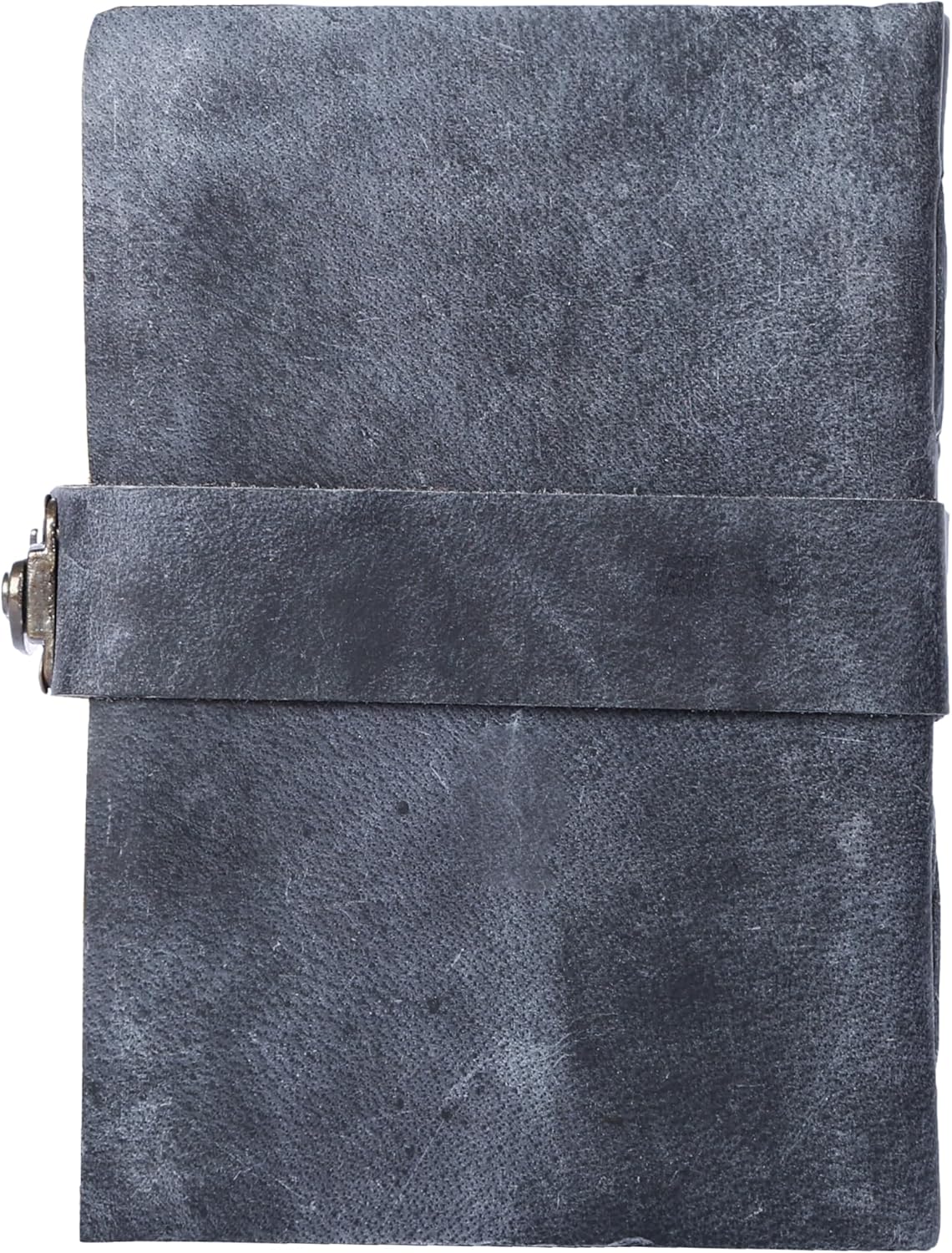 Vintage Leather Journal Handmade Buffalo Non-Refillable Deckle Edge Paper – Leather Bound Journal for Women, Men, Vintage C-Lock Closure Ideal for Writing & Travel for Artists (Grey)