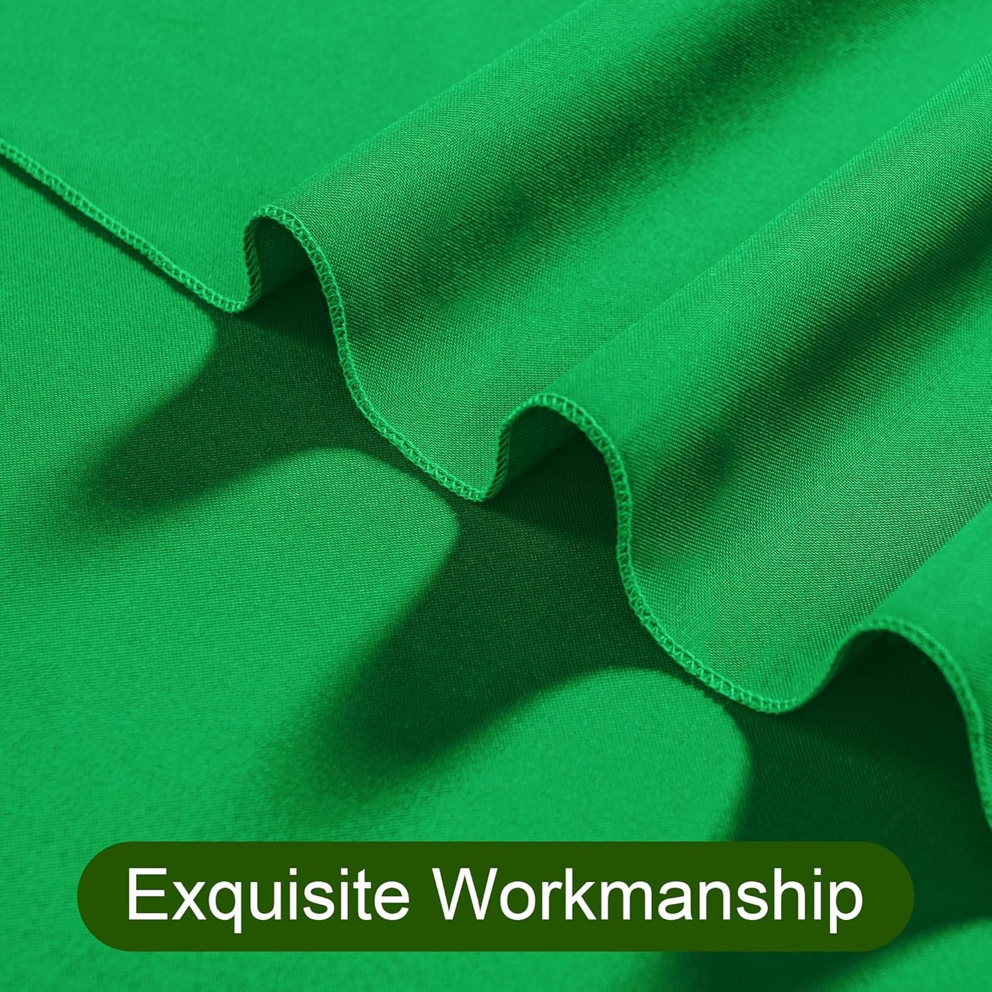 DWCN 10x8 FT Green Backdrop Curtains for Parties, Photography Backdrop Drapes with Rod Pockets for Wedding Decorations Stage Birthday Family Gatherings, 2 Panels 5ft x 8ft