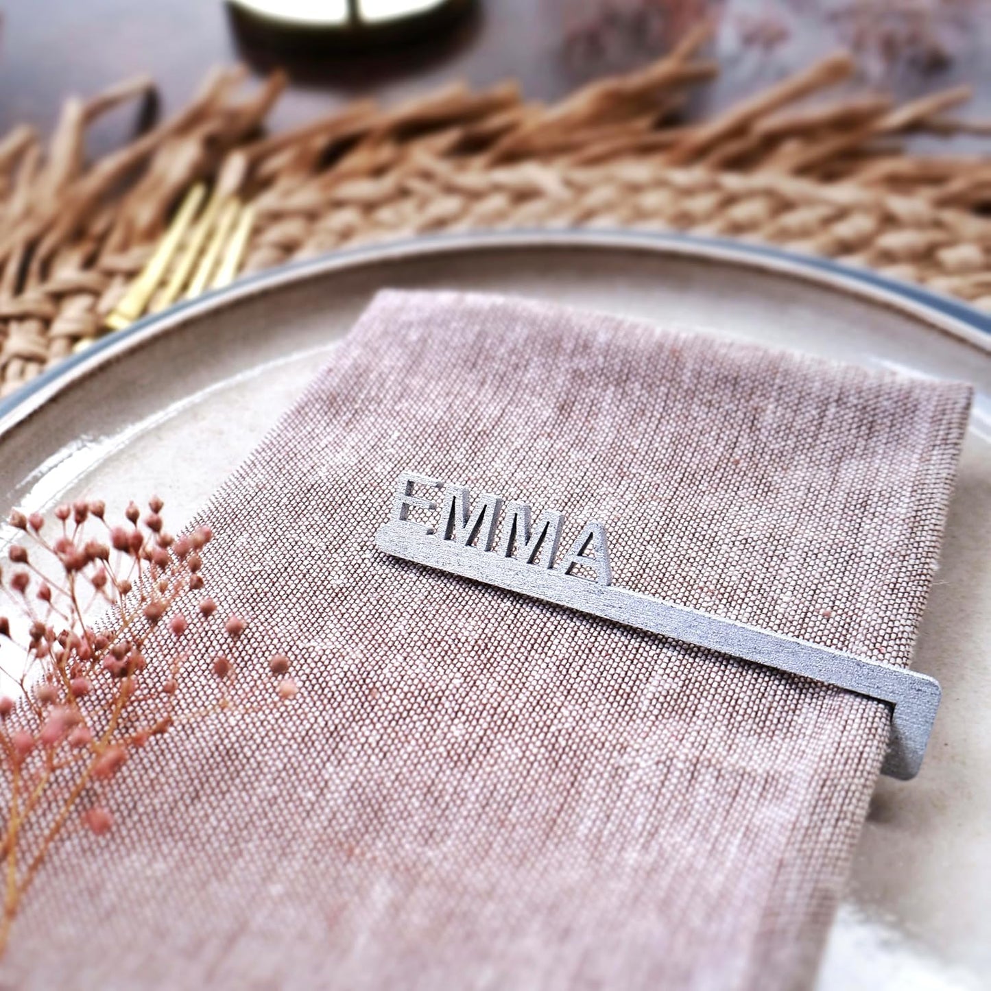 Napkin Name Tags, Personalized Napkin Rings, Wedding Name Cards, Wooden Names, Birthday Acrylic Name Plate Tag