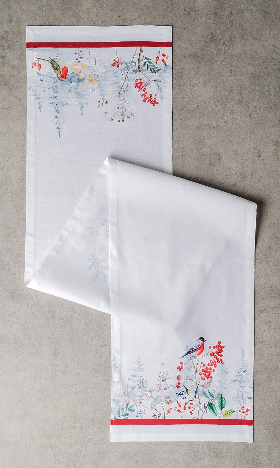 Maison d' Hermine Table Runner 100% Cotton Single Layer Table Runners 60 inches Long Decorative for Home Kitchen Dining Party Baby Shower Wedding Bridal Shower (Morzine, 14.50" x 60")