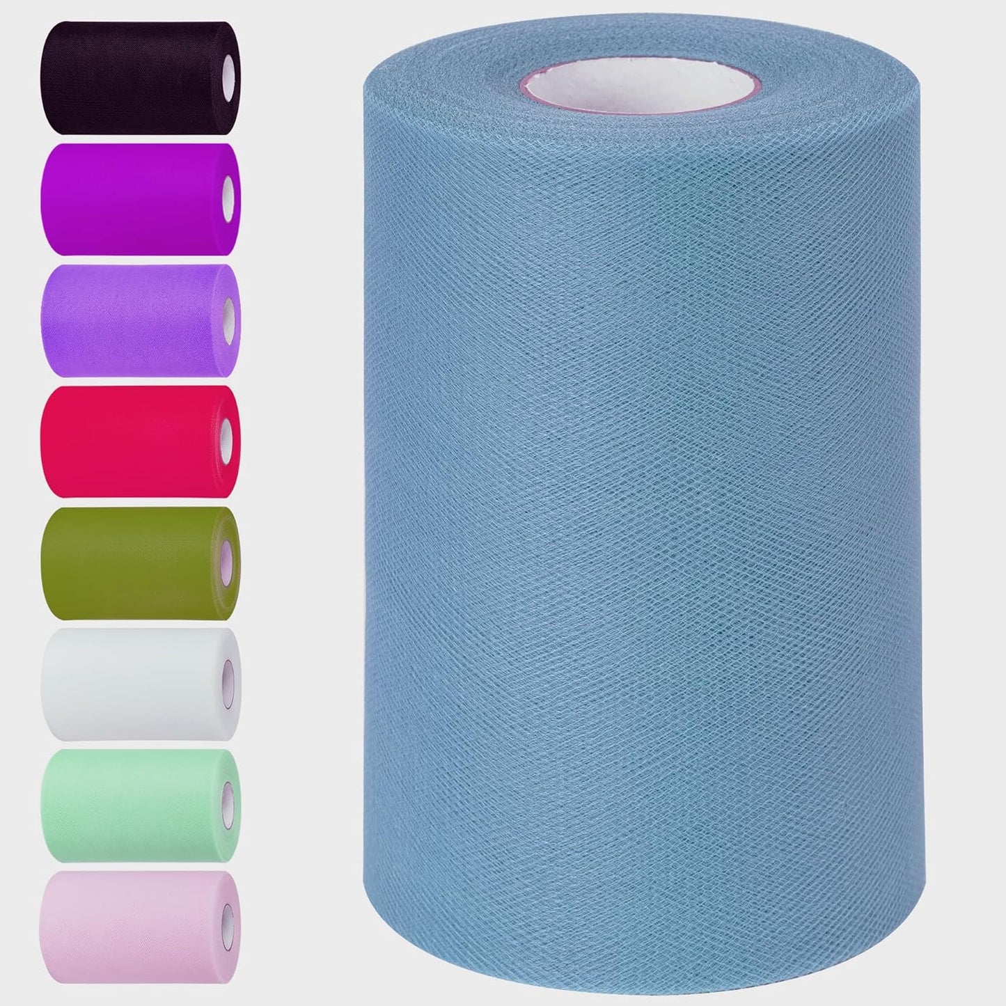Violet Tulle Fabric Rolls 6 Inch by 100 Yards (300 feet) Tulle Roll Spool Fabric for DIY Tutu Skirt Baby Shower Birthday Party Wedding Decorations Christmas Craft Supplies (Violet)