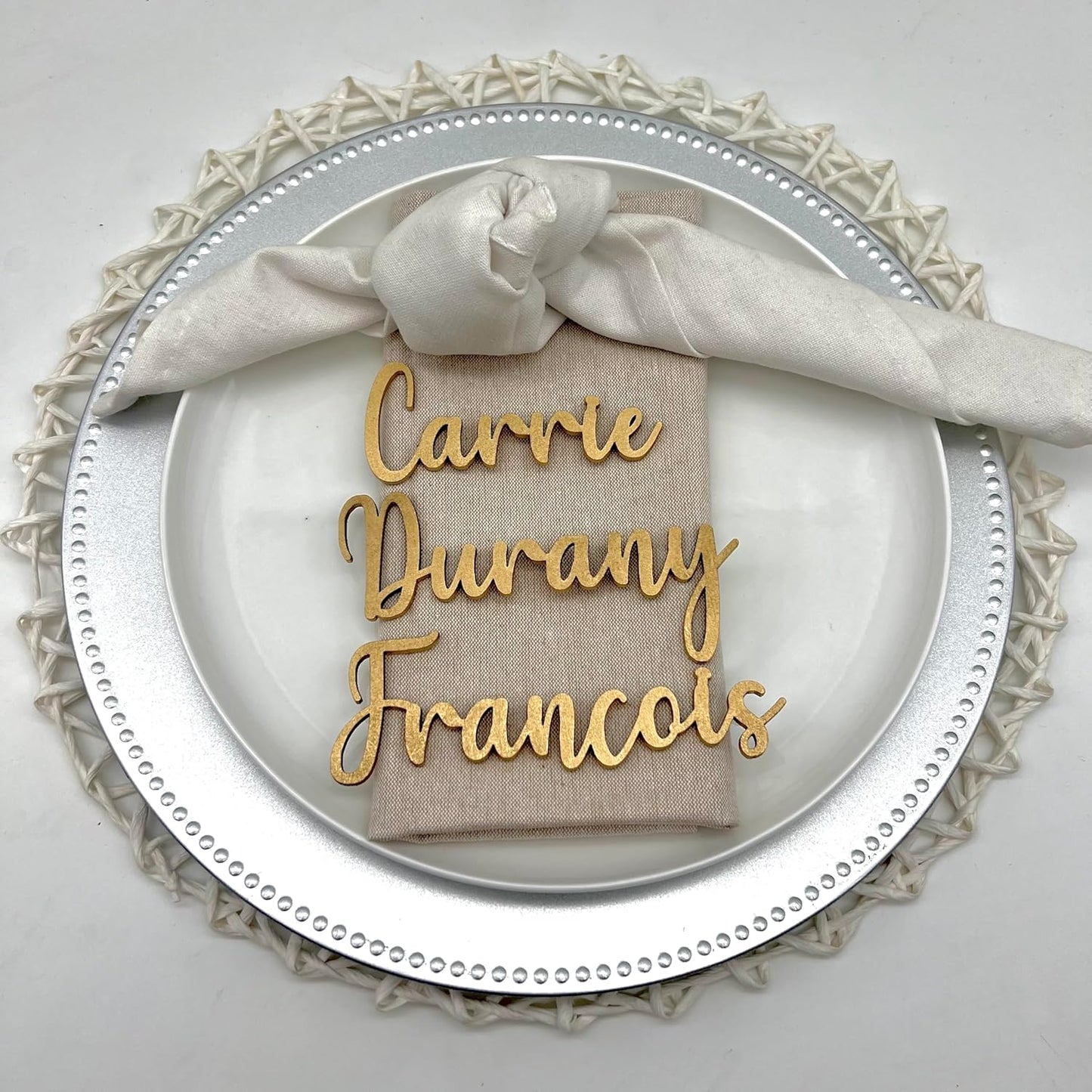 Wedding Name Tags, Personalized Place Cards Table Decoration For Birthdays, Bachelorette,Parties, and Events, Escort Name tags