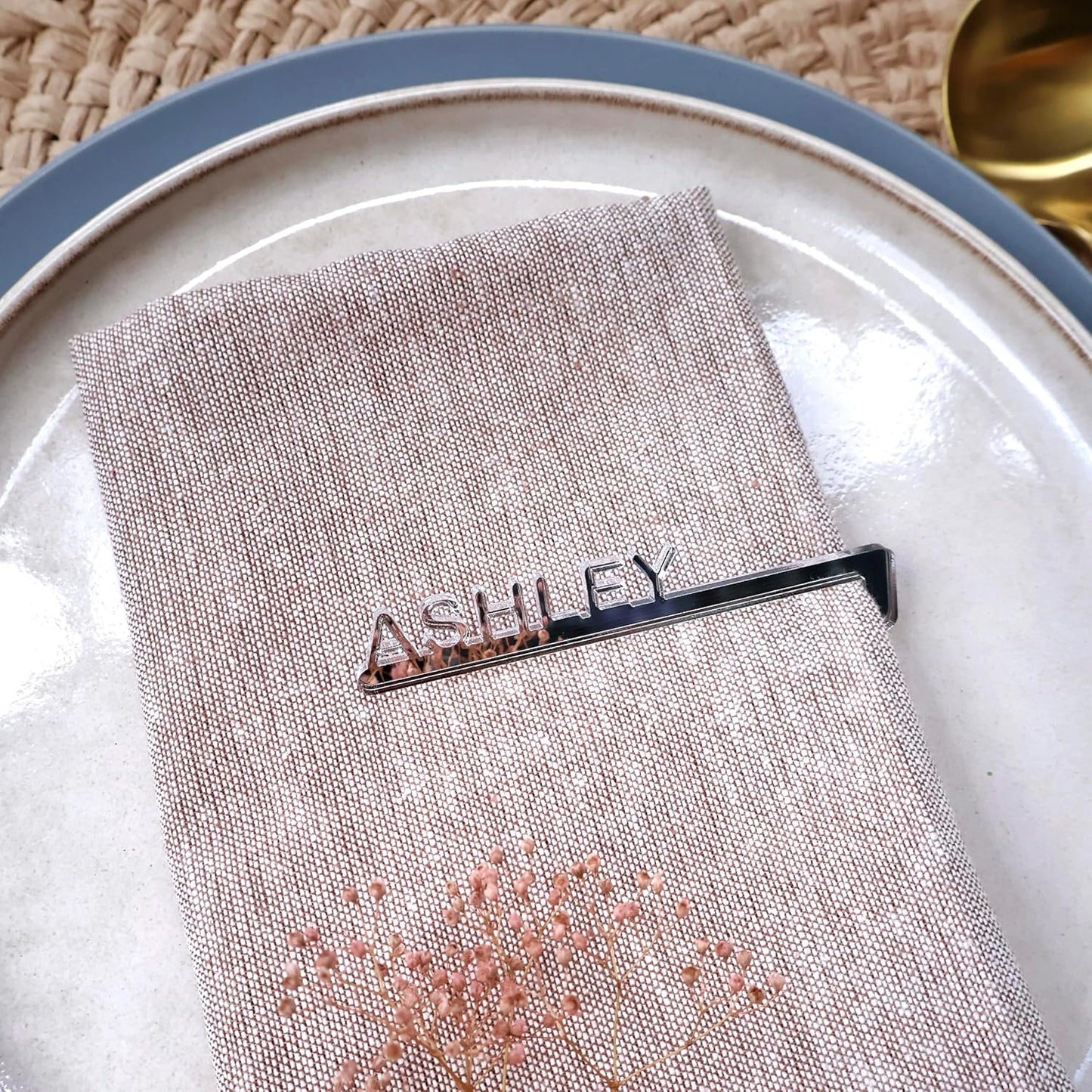 Napkin Name Tags, Personalized Napkin Rings, Wedding Name Cards, Wooden Names, Birthday Acrylic Name Plate Tag