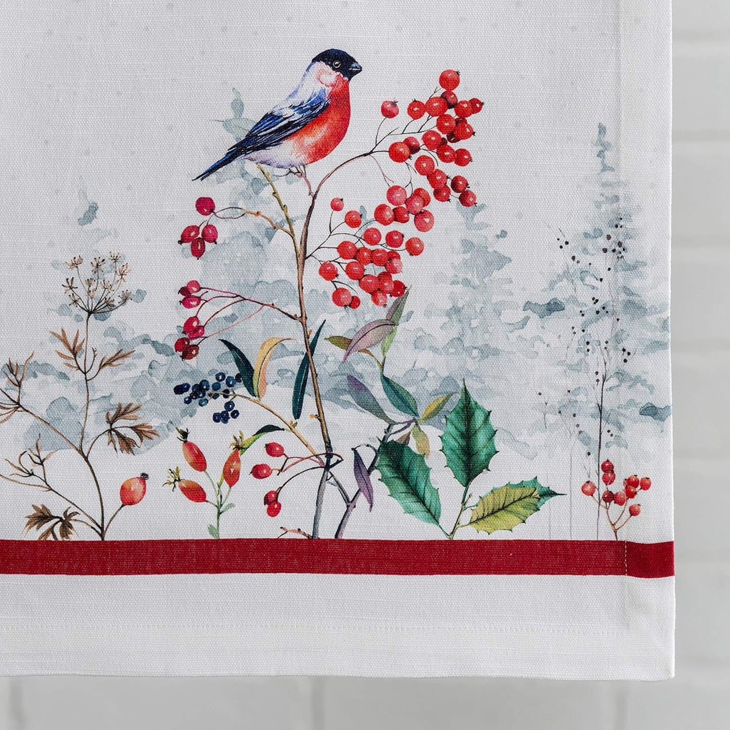 Maison d' Hermine Table Runner 100% Cotton Single Layer Table Runners 60 inches Long Decorative for Home Kitchen Dining Party Baby Shower Wedding Bridal Shower (Morzine, 14.50" x 60")