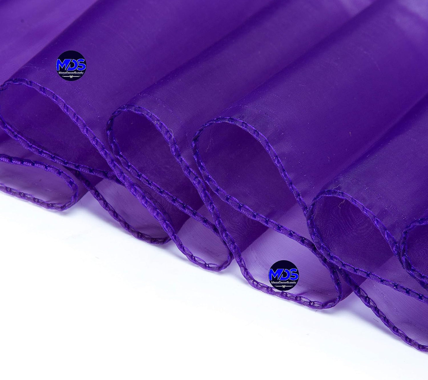 MDS Pack of 250 PCS Organza Chair Sashes Wider Dining Chair Bows Ribbon Tie Back for Wedding Party Birthday Bridal Shower Reception Event Banquet Home Chair Cover Decoration - Purple