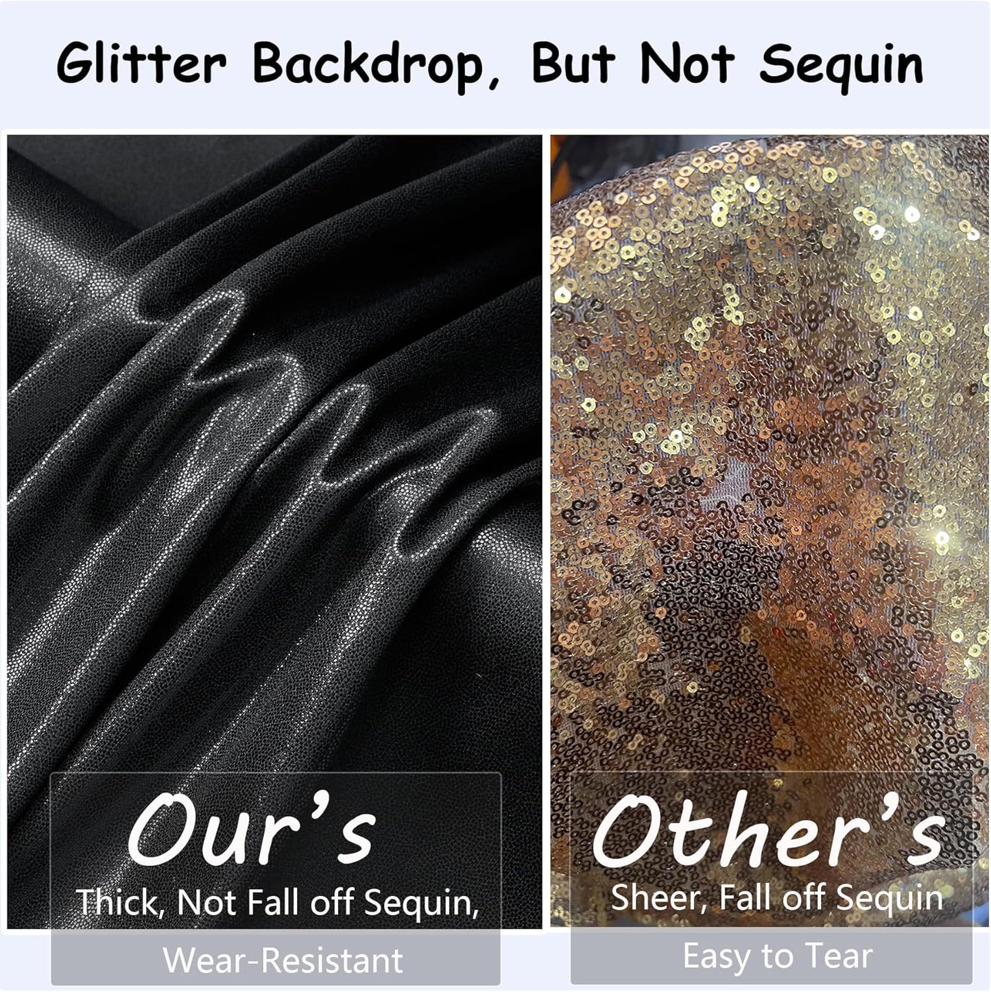 20x10 ft Wrinkle Free Black Sequin Backdrop Curtain for Parties,Thick Not Fall Glitter Wedding Drapes Backdrop,4 Panels 5x10ft Shimmer Photo Wall Back Drop Cloth for Birthday Photography Background