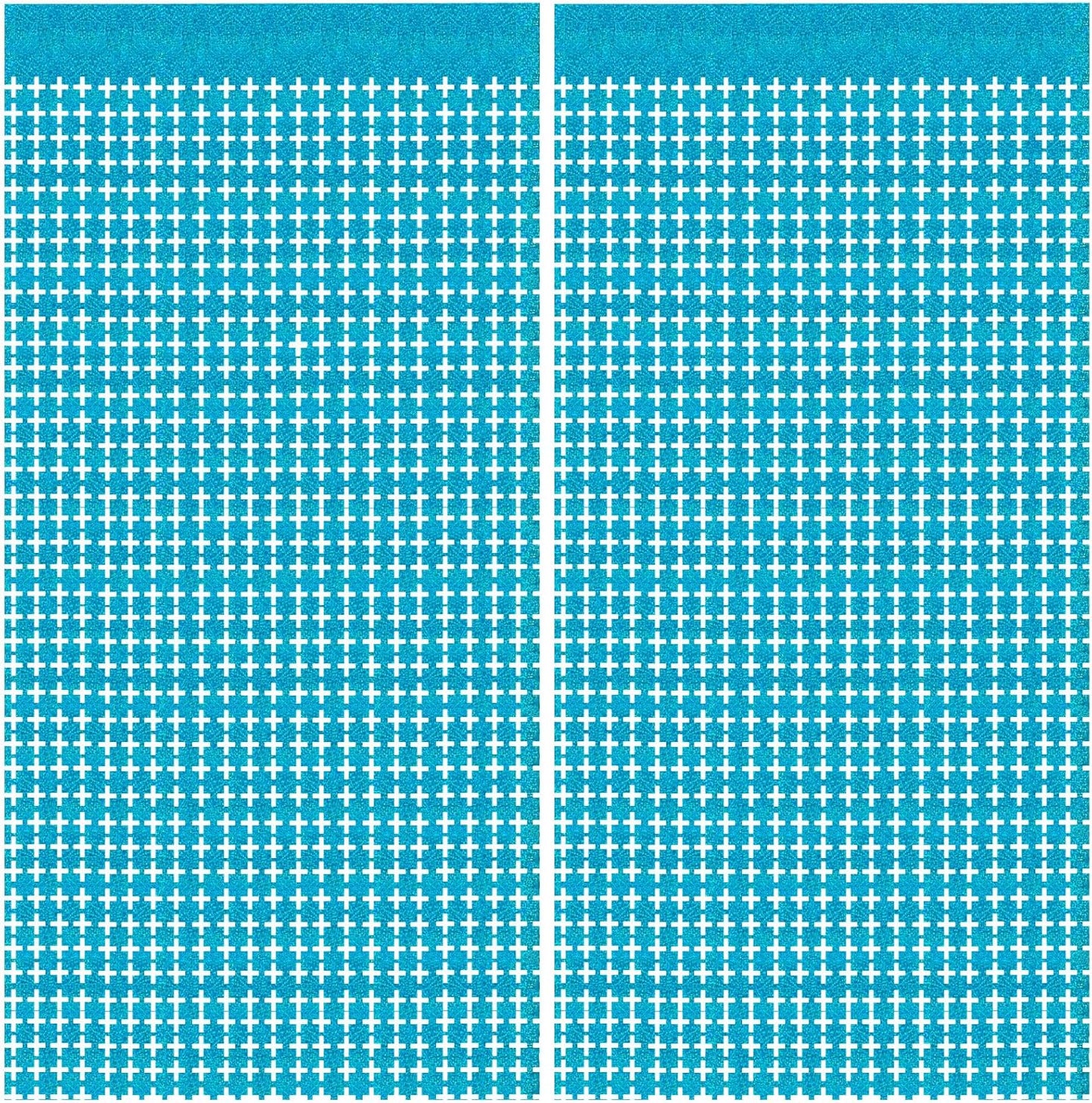 Blue Foil Fringe Curtains Backdrop, Blue Streamers Party Decorations, Frozen Birthday Party Decorations, Under The Sea Party Supplies, Beach Pool Party Favor, Ocean Decor, Pastel Wall Decor