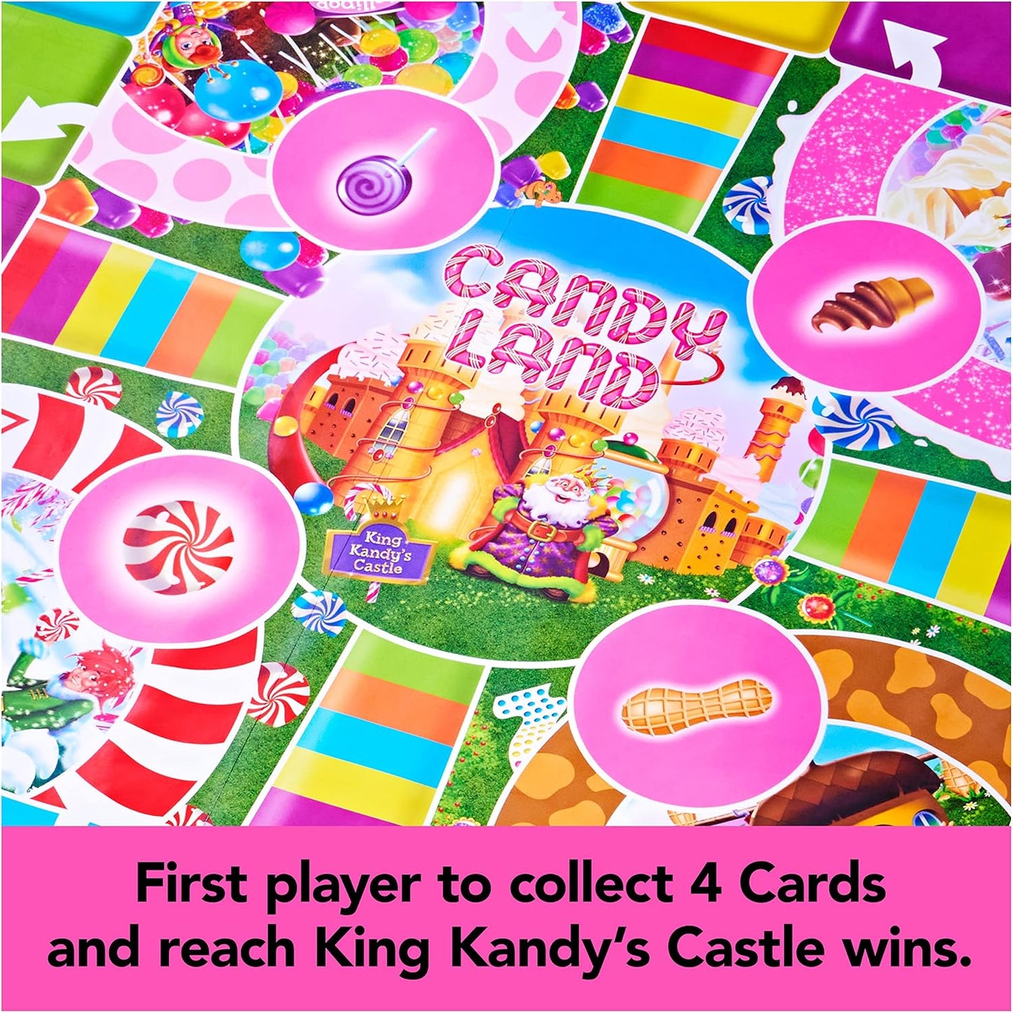 Spin Master Games, Candy Land Giant Edition, Preschool Game for Indoor & Outdoor Fun with Big Oversized Board, for Family and Kids, 2-4 Players, Ages 4 & Up