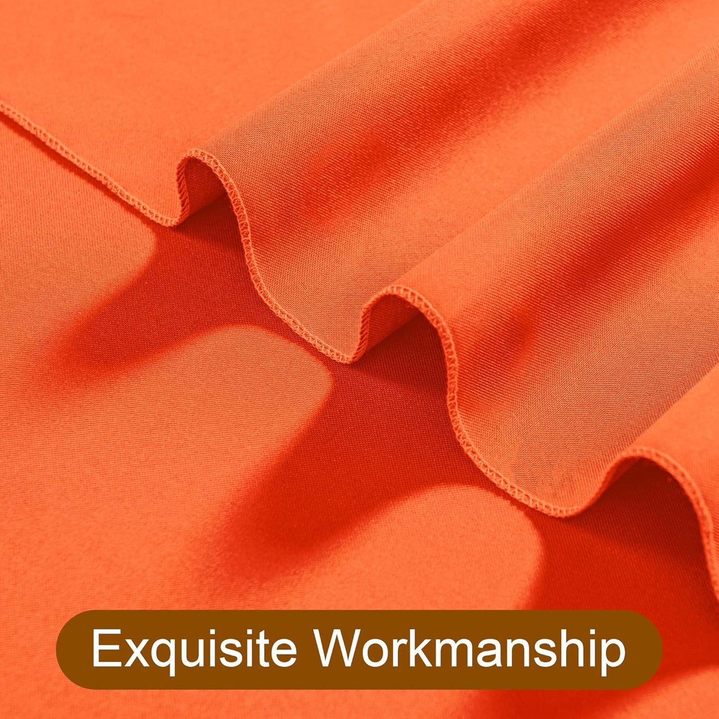 DWCN 10x10 FT Backdrop Curtains for Parties, Photography Backdrop Drapes with Rod Pockets for Wedding Decorations Stage Birthday Family Gatherings, 2 Panels 5ft x 10ft, Orange