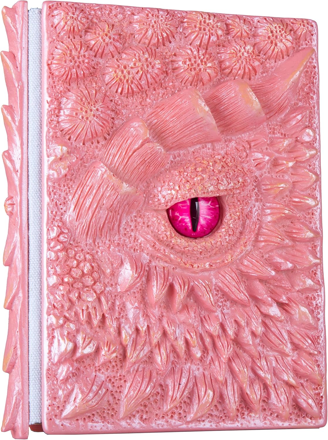 3D Dragon Eye Embossed Journal,Resin Engraving Notebook,Dnd notebook for Dragon Lovers ，Blank Paper,Hardcover Travel Notepad for Writing,Sketchbook,Collection,Gift,Decoration A4 and A5 Size (A5-Pink)