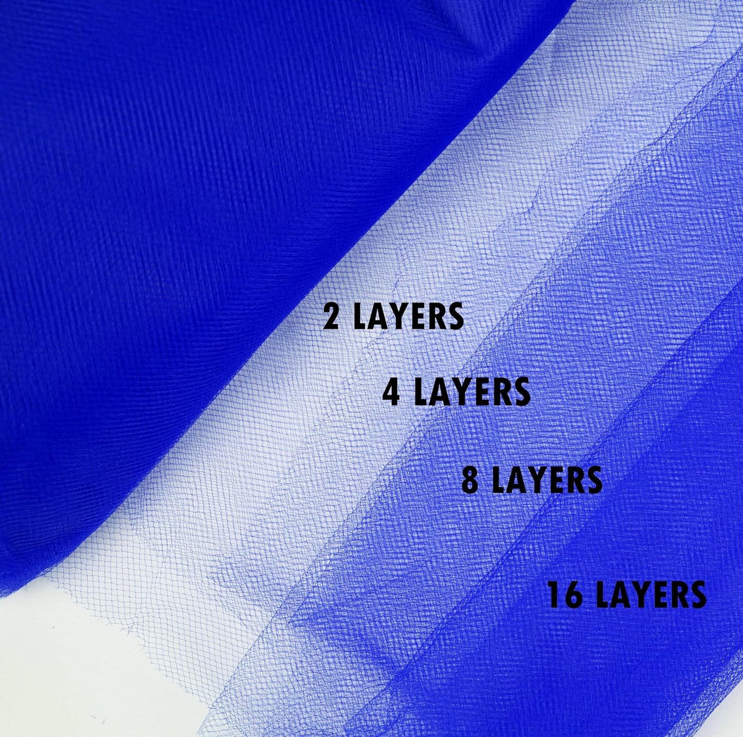 Craft And Party, Royal Blue Fabric Tulle Roll 54 Inch by 40 Yards (120 ft) Fabric Tulle Bolt for DIY Tutu Skirt, Wedding and Decoration (Royal Blue)