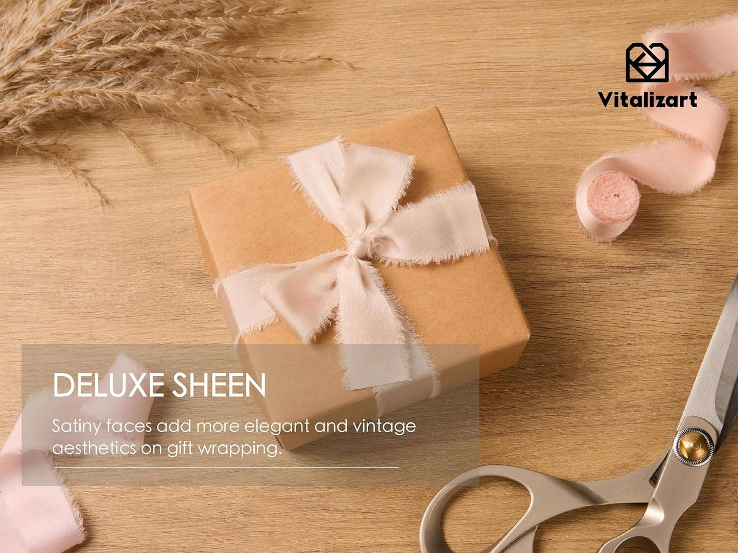 Vitalizart Silk Like Satin Ribbon 1 inch x 18 Yard Mixed Color Handmade Frayed Ribbons for Gift Wrapping Baby Shower Wedding Bridal Bouquets Holiday Decor 9 Rolls 2 Yd