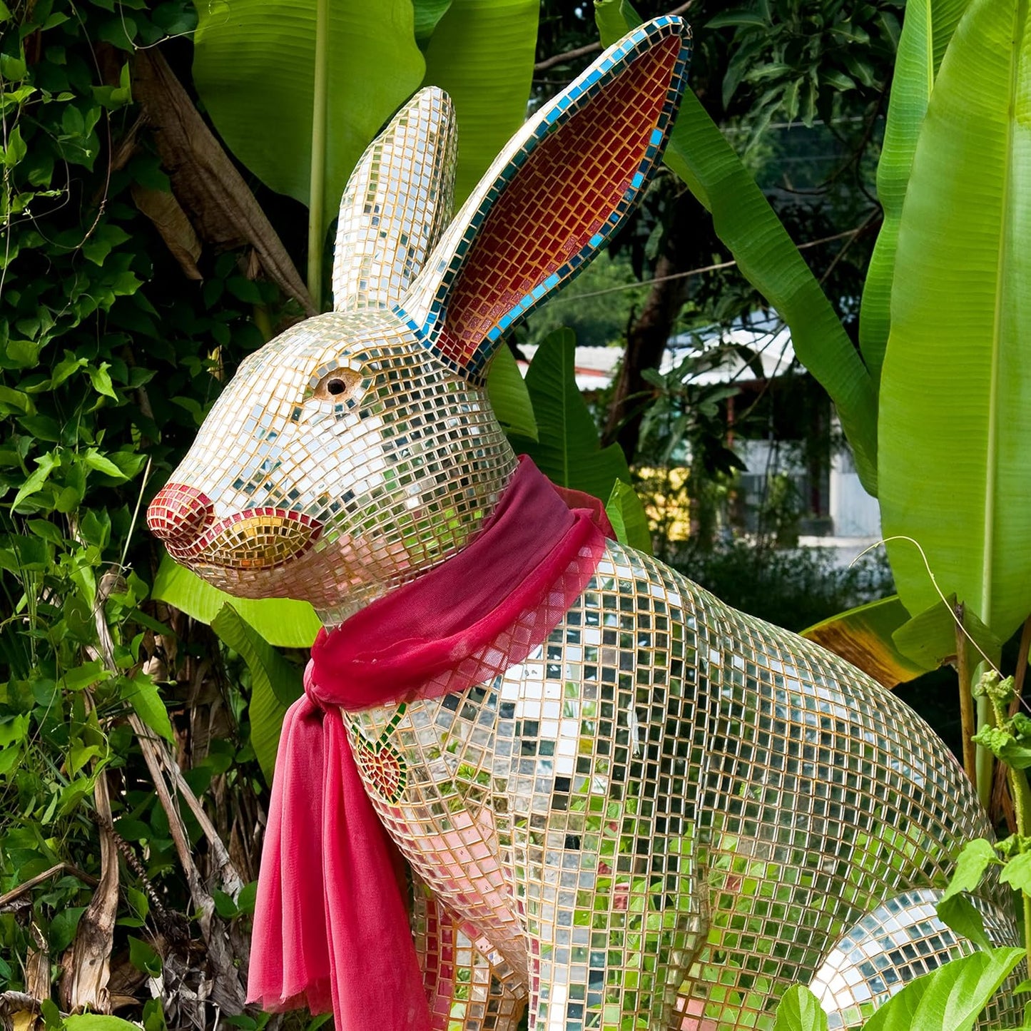 PP OPOUNT 10800 PCS Disco Tiles, 5 x 5 mm Self-Adhesive Glass Mirror Tiles for Craft Decoration, Mini Mosaic Tiles for Art Collage, Indoor Outdoor Decoration(Silver)